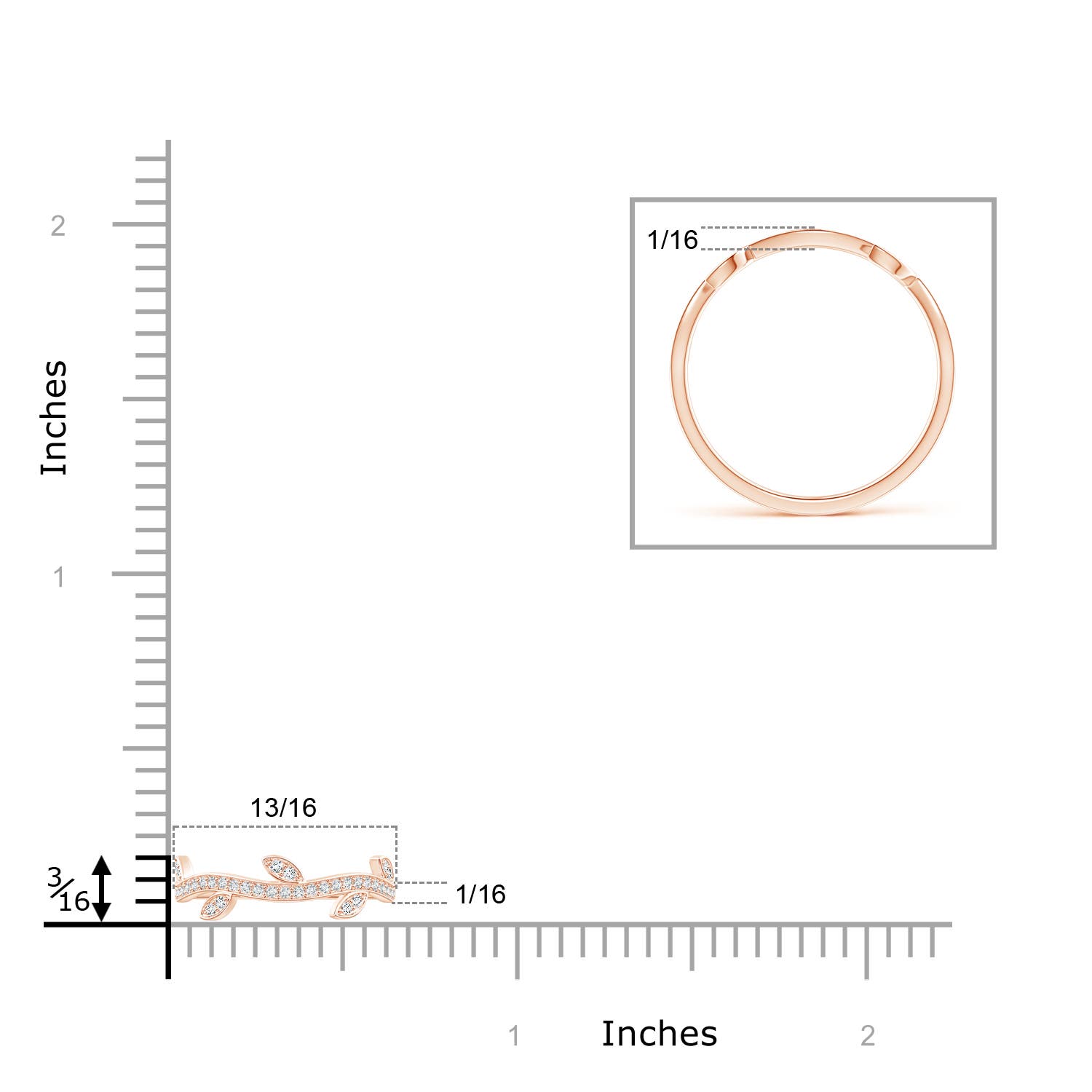 G, VS2 / 0.19 CT / 14 KT Rose Gold