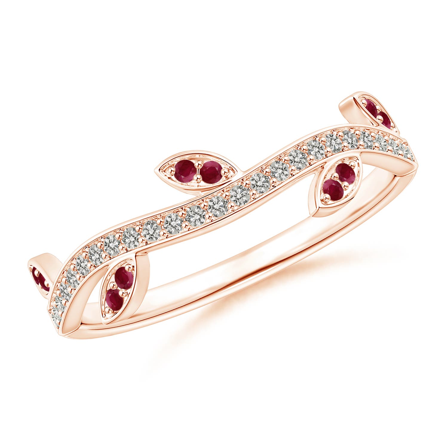 A - Ruby / 0.19 CT / 14 KT Rose Gold