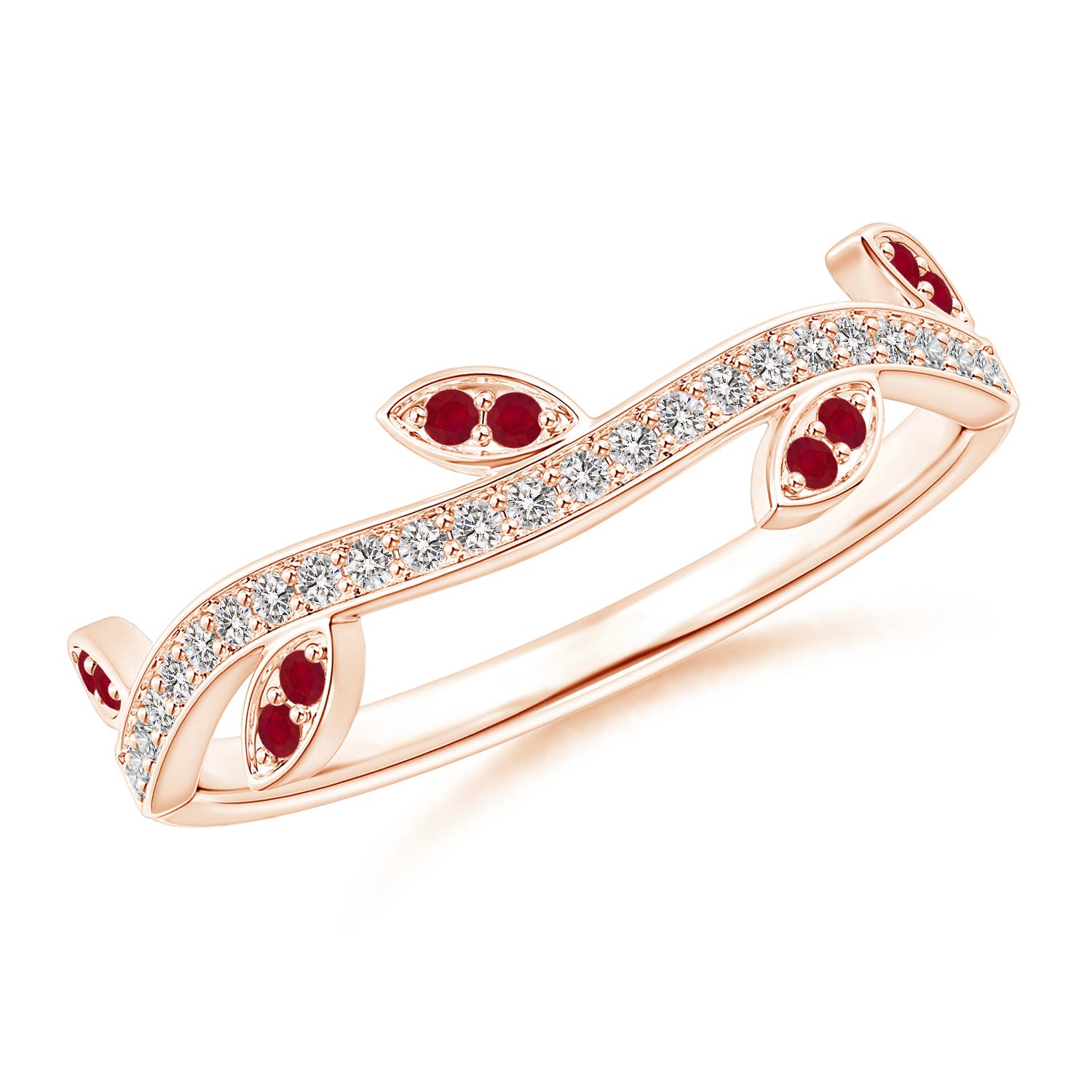 AA - Ruby / 0.19 CT / 14 KT Rose Gold