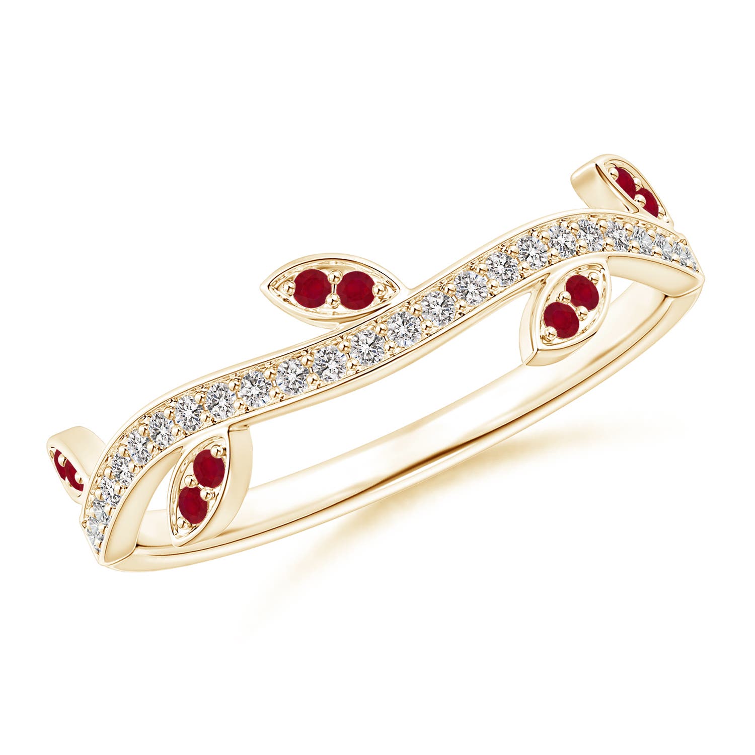 AA - Ruby / 0.19 CT / 14 KT Yellow Gold