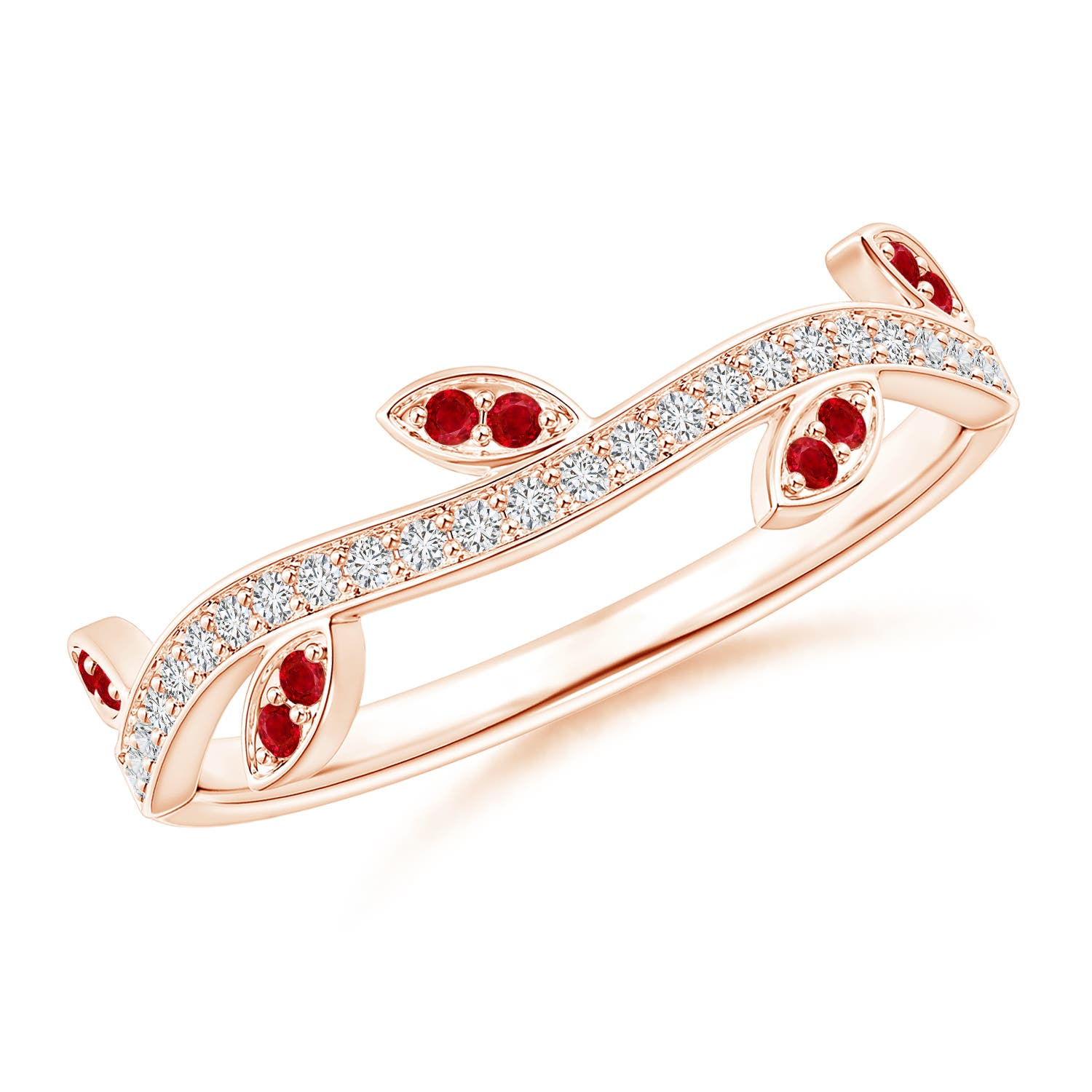 AAA - Ruby / 0.19 CT / 14 KT Rose Gold