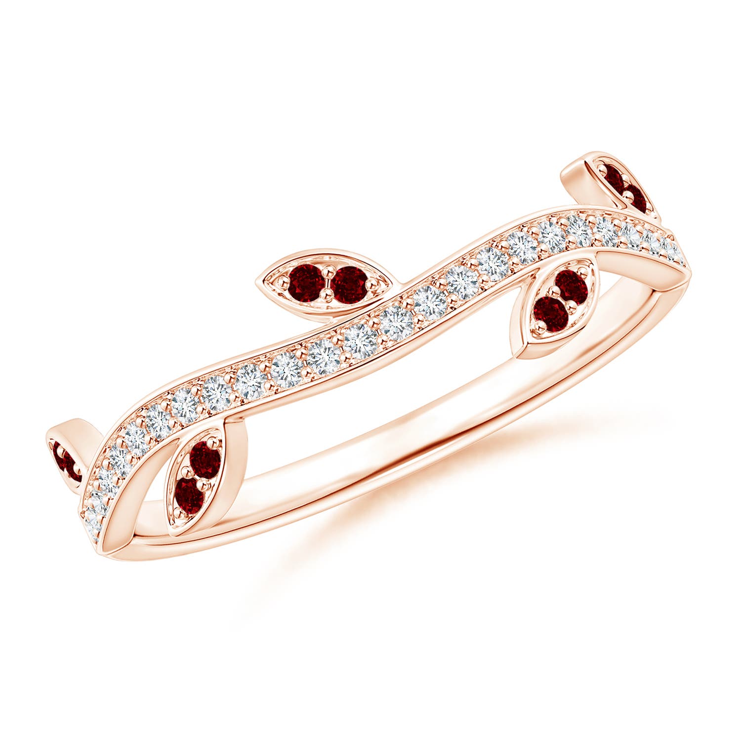 AAAA - Ruby / 0.19 CT / 14 KT Rose Gold