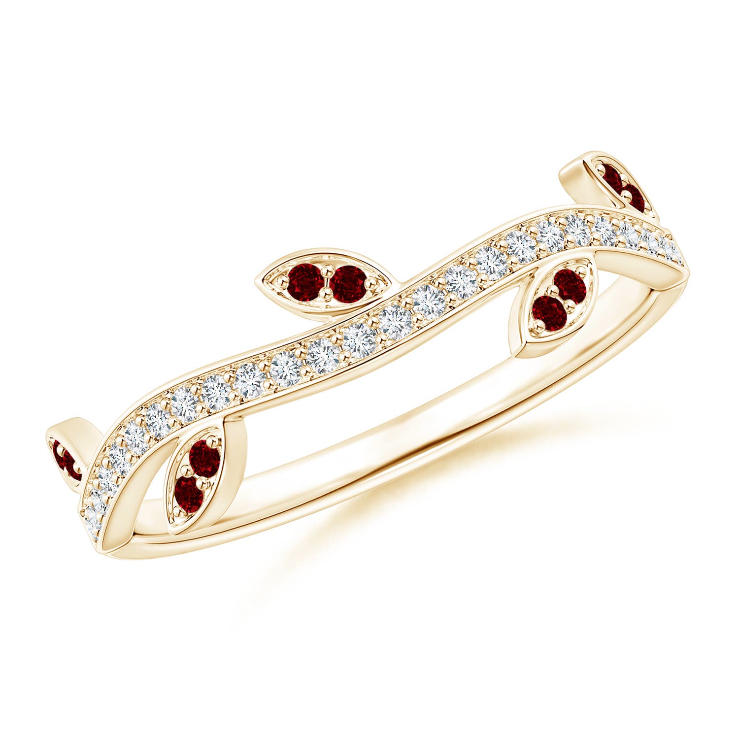 AAAA - Ruby / 0.19 CT / 14 KT Yellow Gold