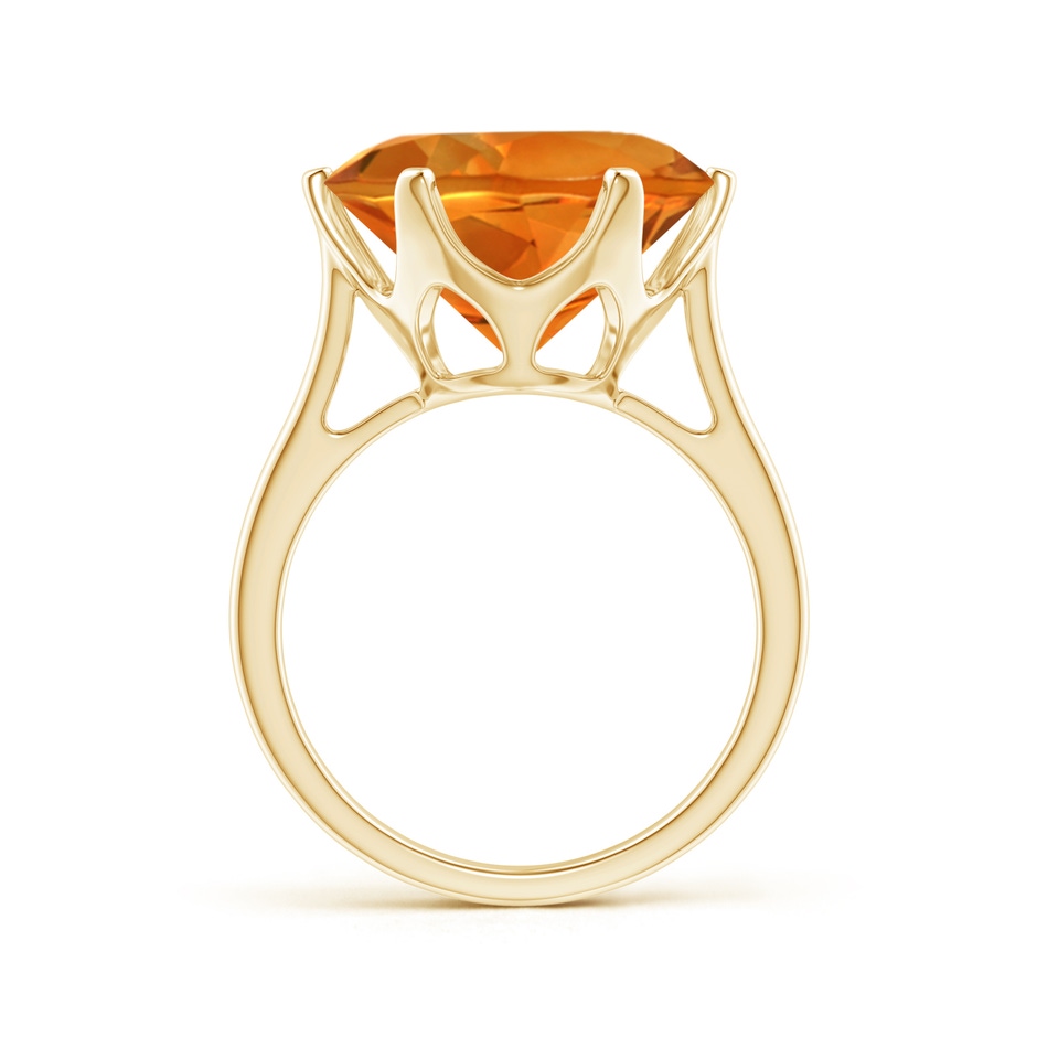 14mm AAAA Six Prong-Set Round Citrine Cocktail Ring in Yellow Gold product image