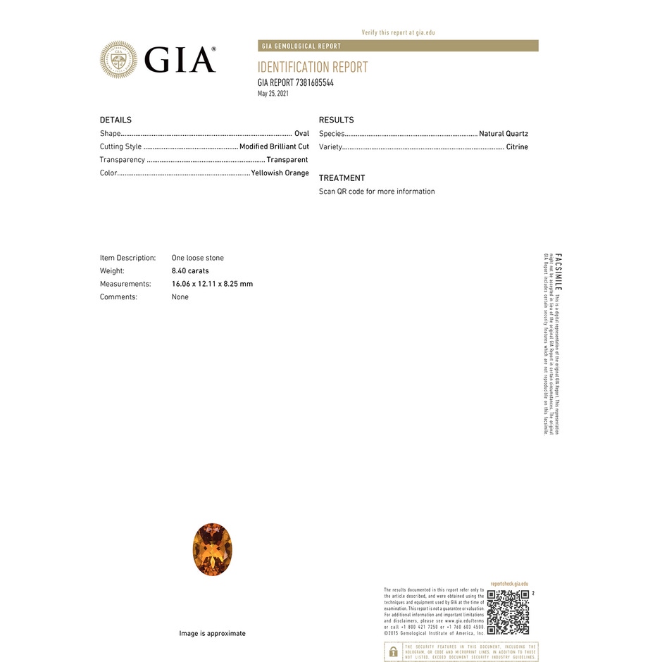 16.06x12.11x8.25mm AAAA GIA Certified Citrine Split Shank Ring with Diamond Accents in P950 Platinum gia-cert