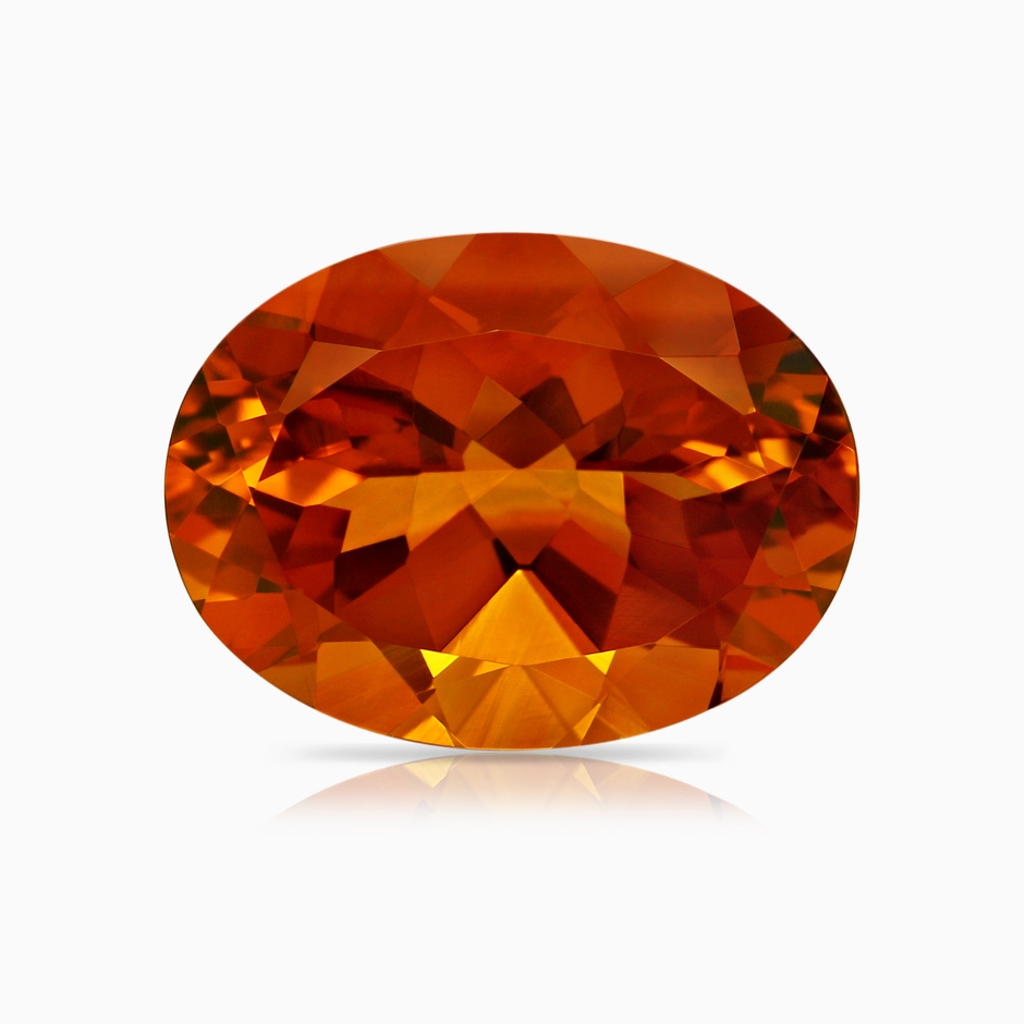 16.06x12.11x8.25mm AAAA GIA Certified Citrine Split Shank Ring with Diamond Accents in P950 Platinum stone