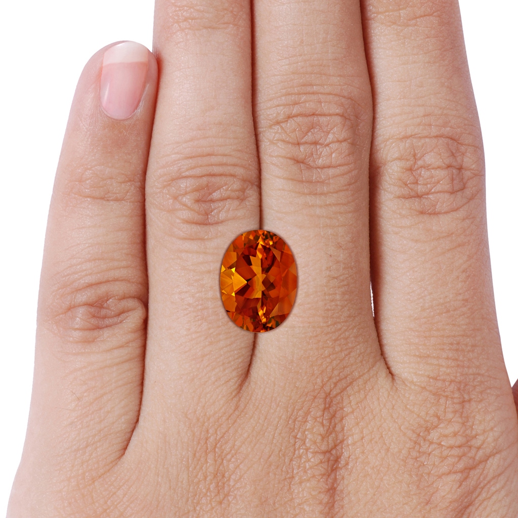 16.06x12.11x8.25mm AAAA GIA Certified Citrine Split Shank Ring with Diamond Accents in White Gold - stone_body