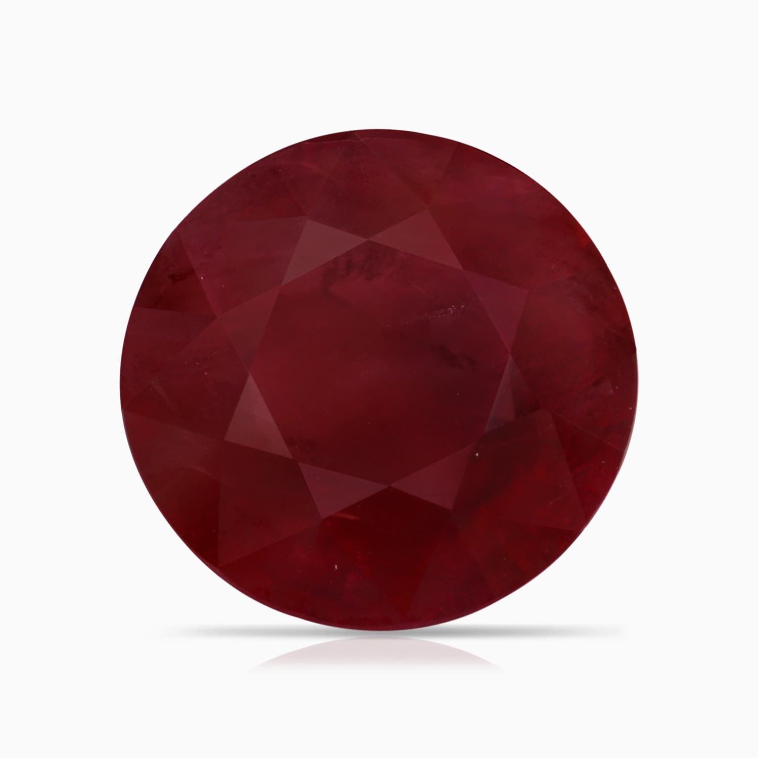 12.01x11.98x5.66mm AA GIA Certified Vintage Style Round Ruby Cocktail Ring in 18K White Gold - stone