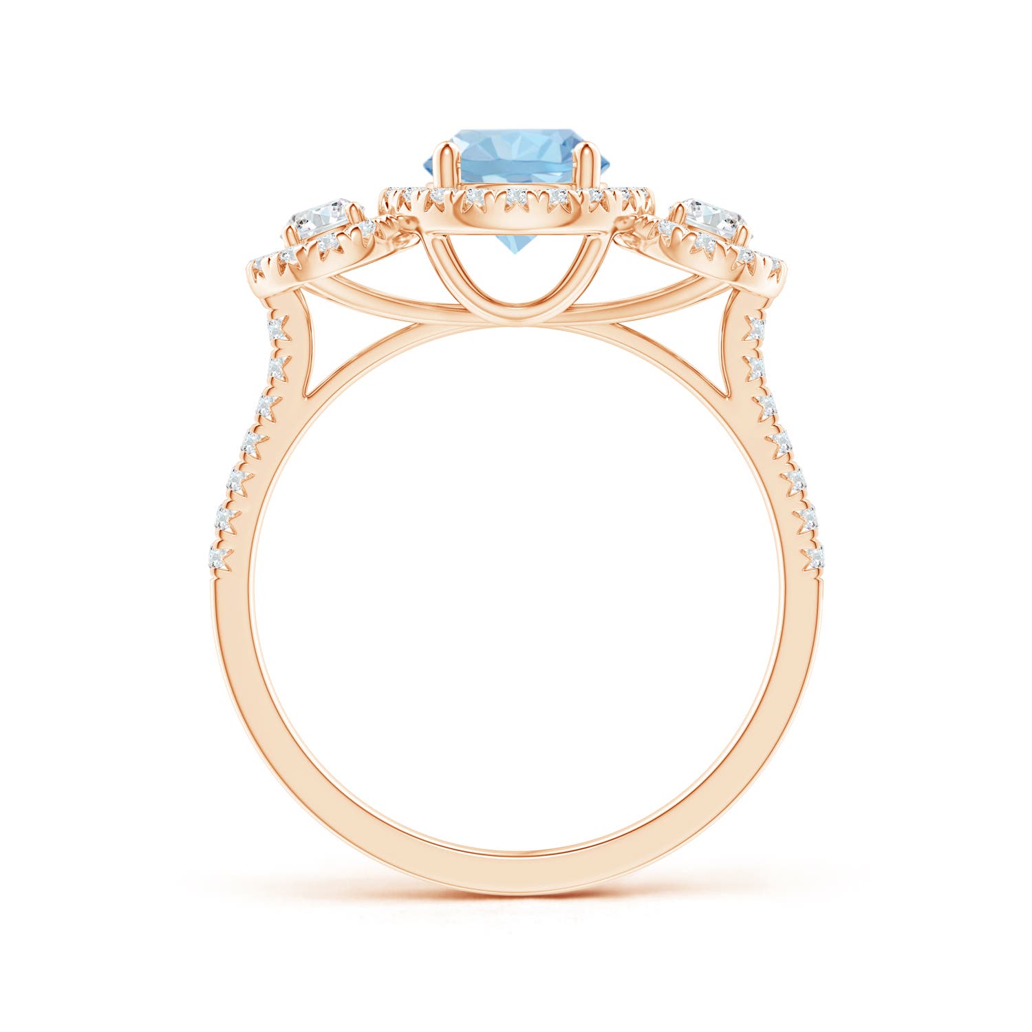 AAA - Aquamarine / 1.22 CT / 14 KT Rose Gold