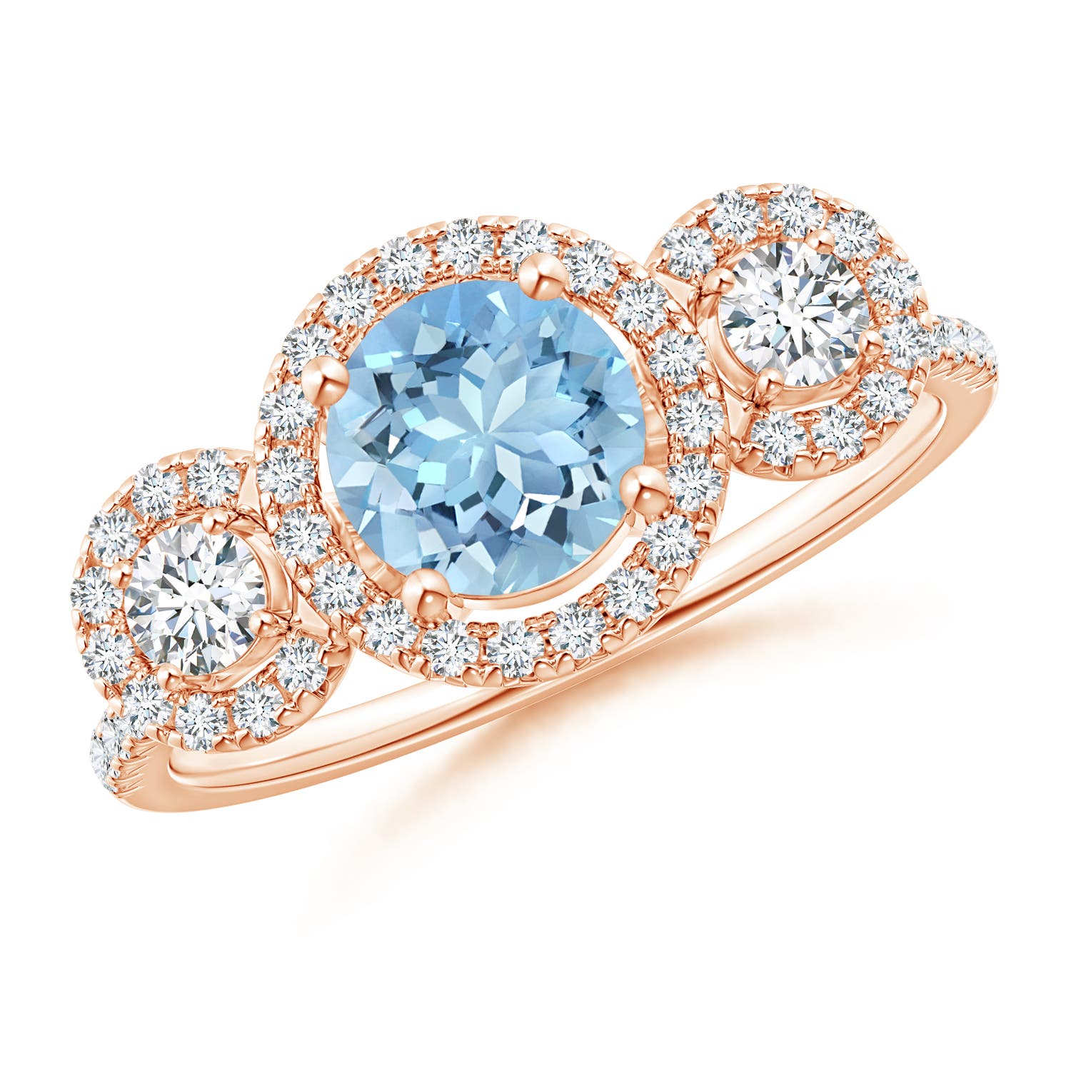 AAAA - Aquamarine / 1.22 CT / 14 KT Rose Gold