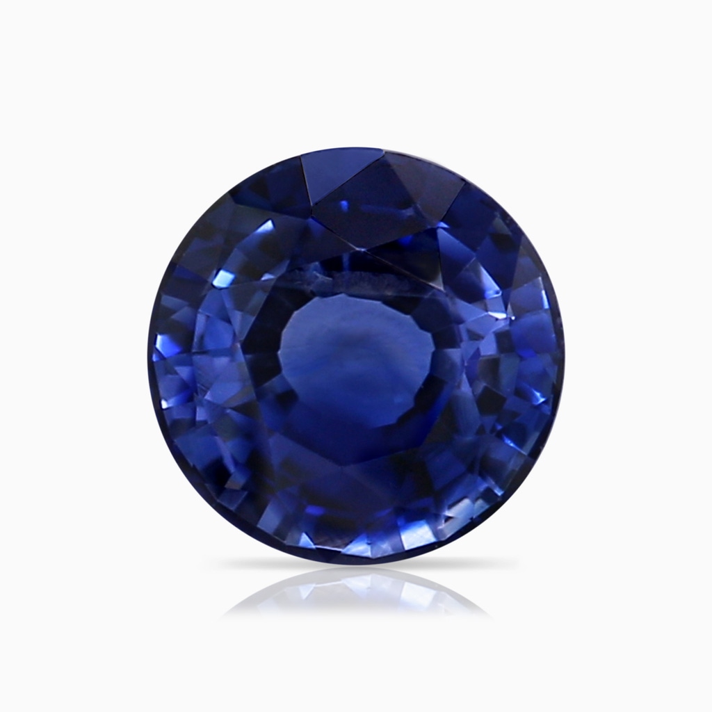 6.10X6.10X4.03mm AA GIA Certified Blue Sapphire Three Stone Ring with Diamond Halo in P950 Platinum Stone