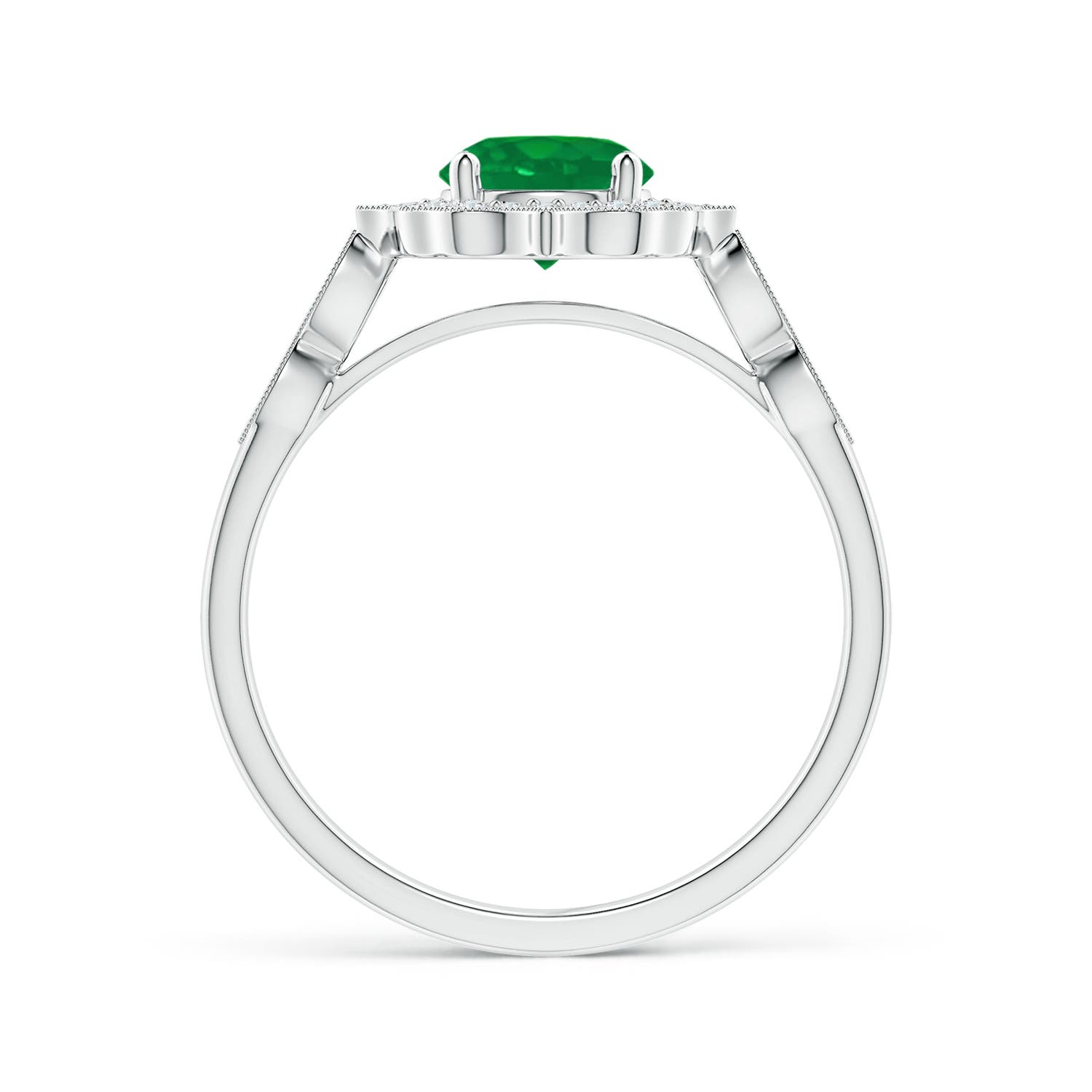 AA - Emerald / 0.91 CT / 14 KT White Gold