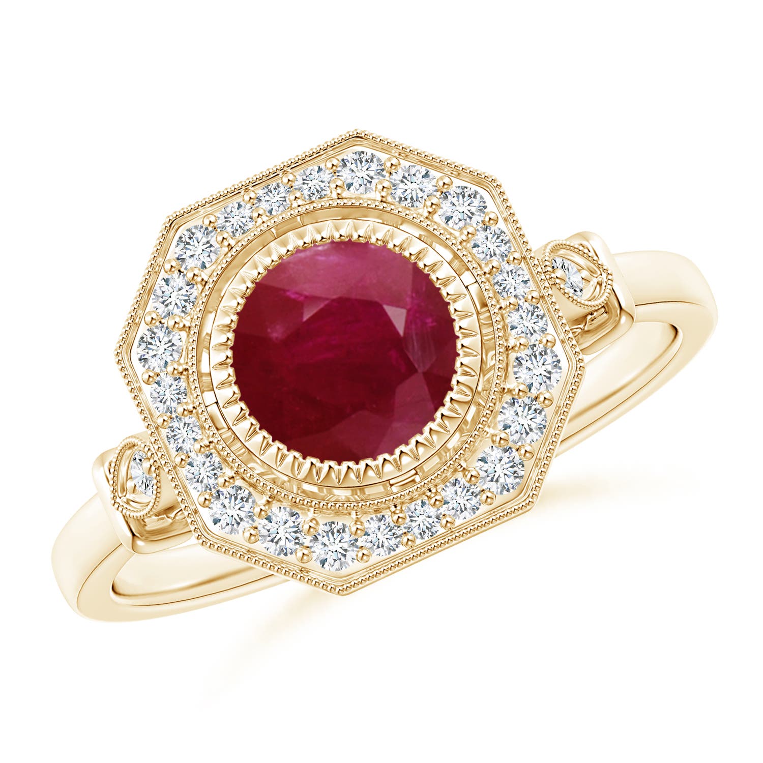 A - Ruby / 1.21 CT / 14 KT Yellow Gold