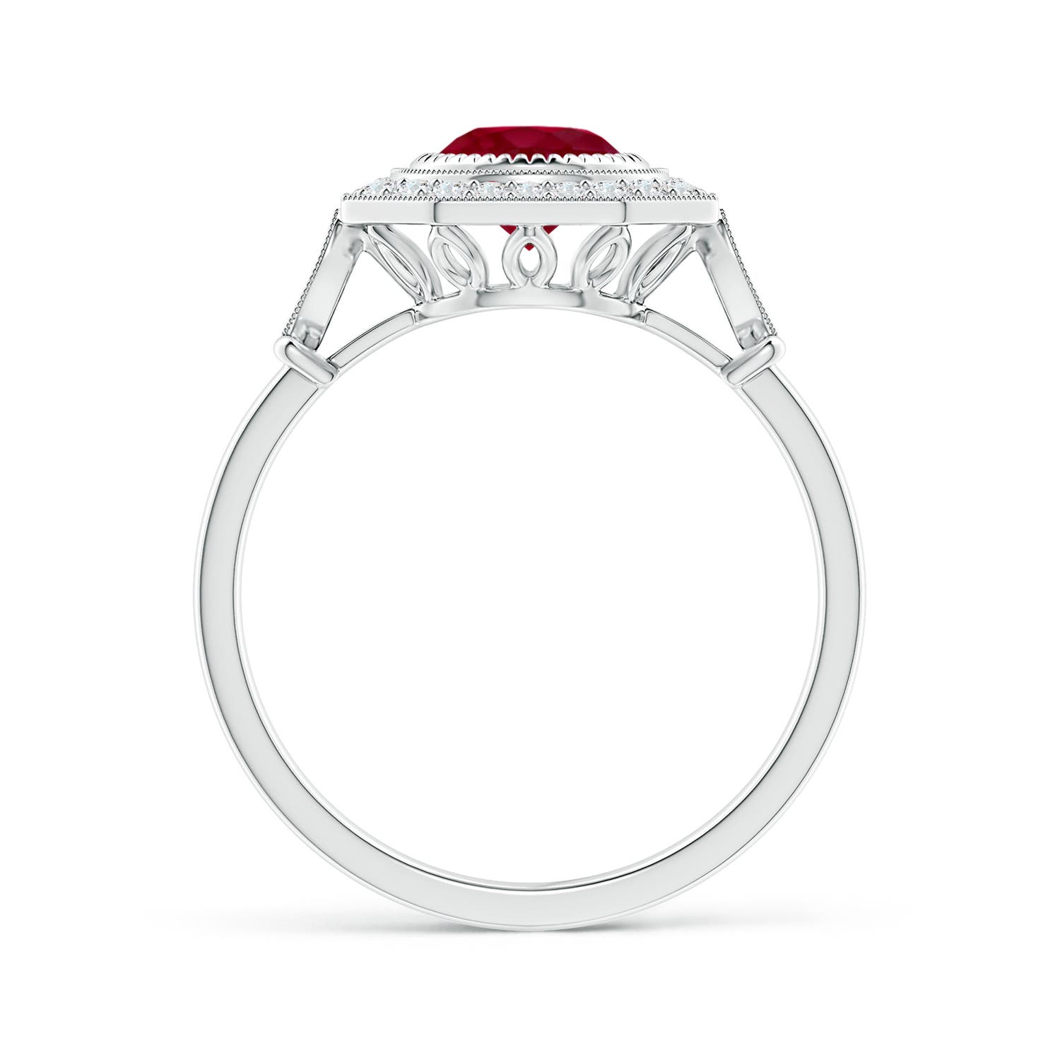 AA - Ruby / 1.21 CT / 14 KT White Gold