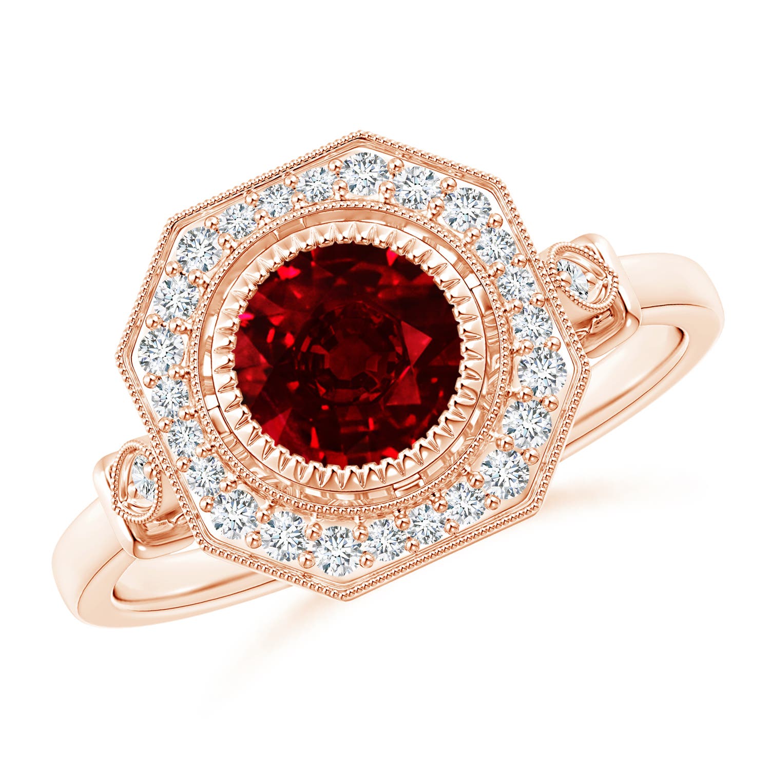 AAAA - Ruby / 1.21 CT / 14 KT Rose Gold