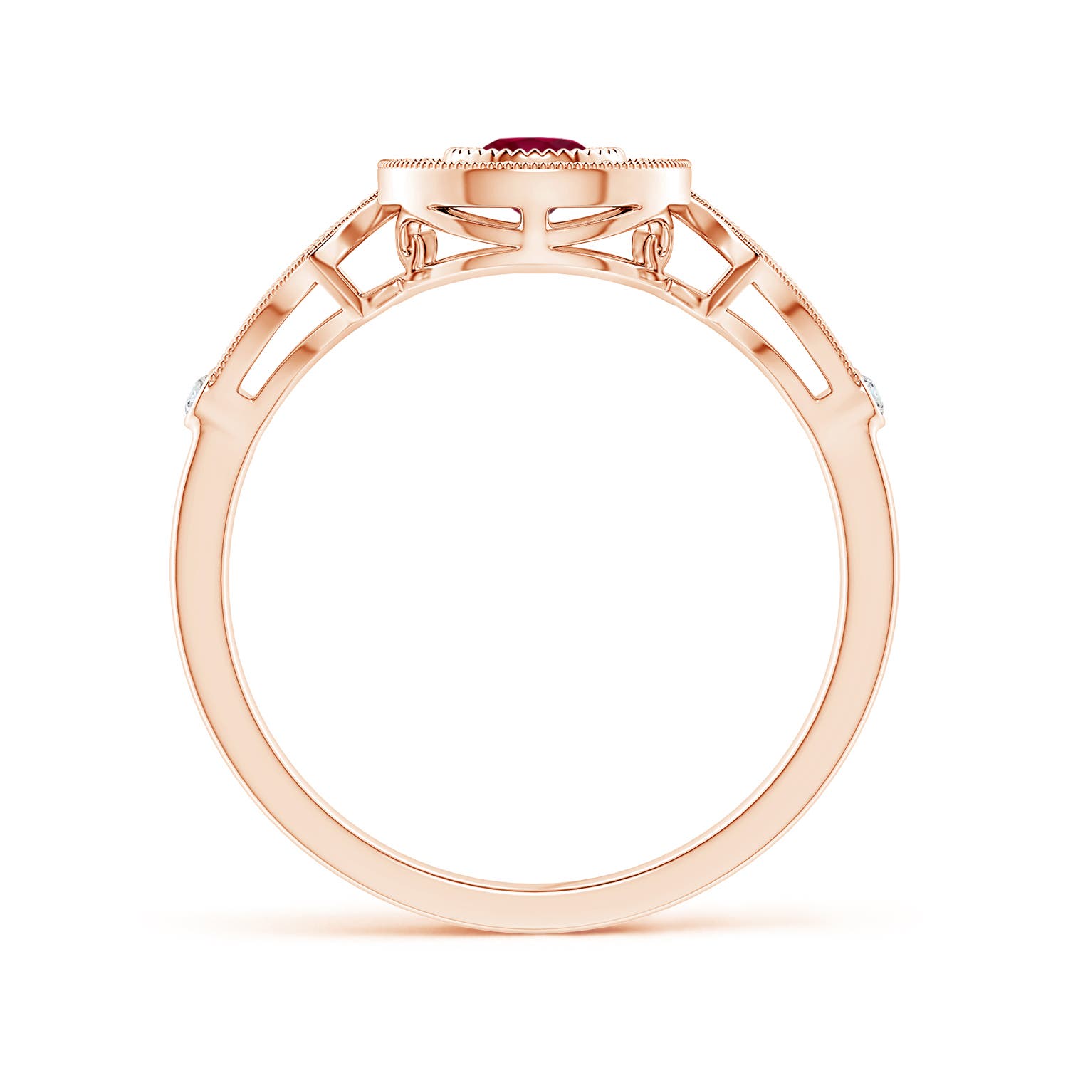 A - Ruby / 0.51 CT / 14 KT Rose Gold