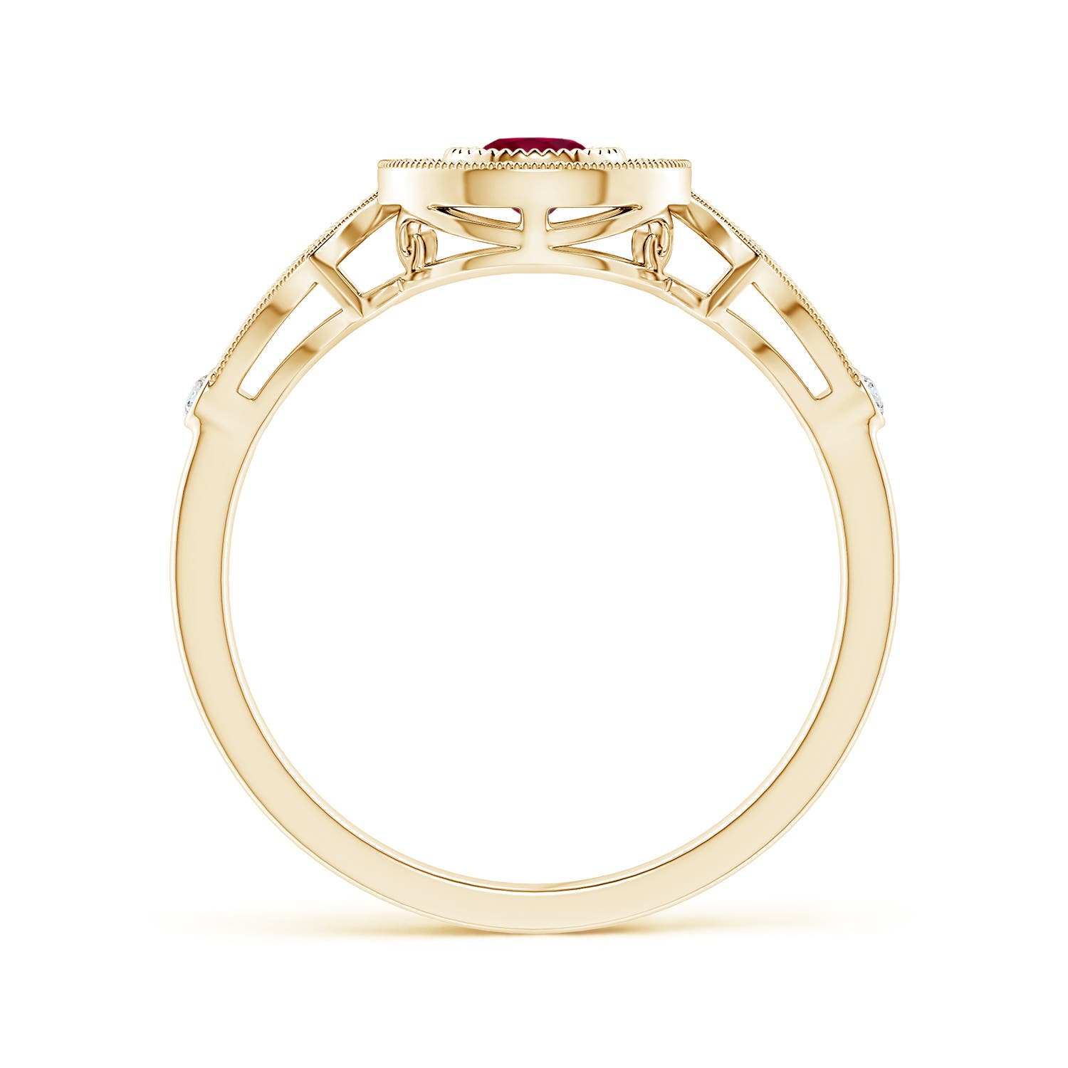 A - Ruby / 0.51 CT / 14 KT Yellow Gold