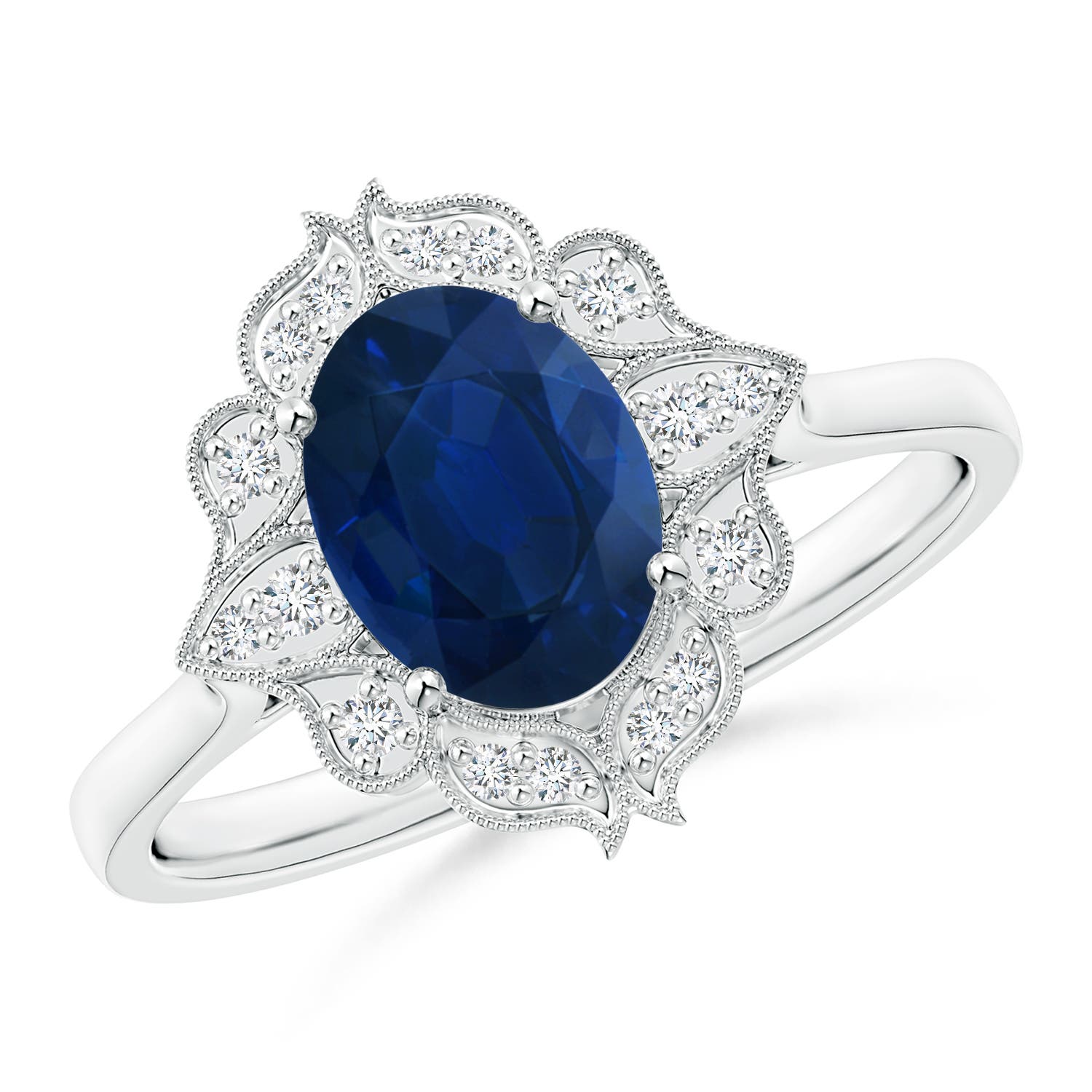 AA - Blue Sapphire / 1.65 CT / 14 KT White Gold