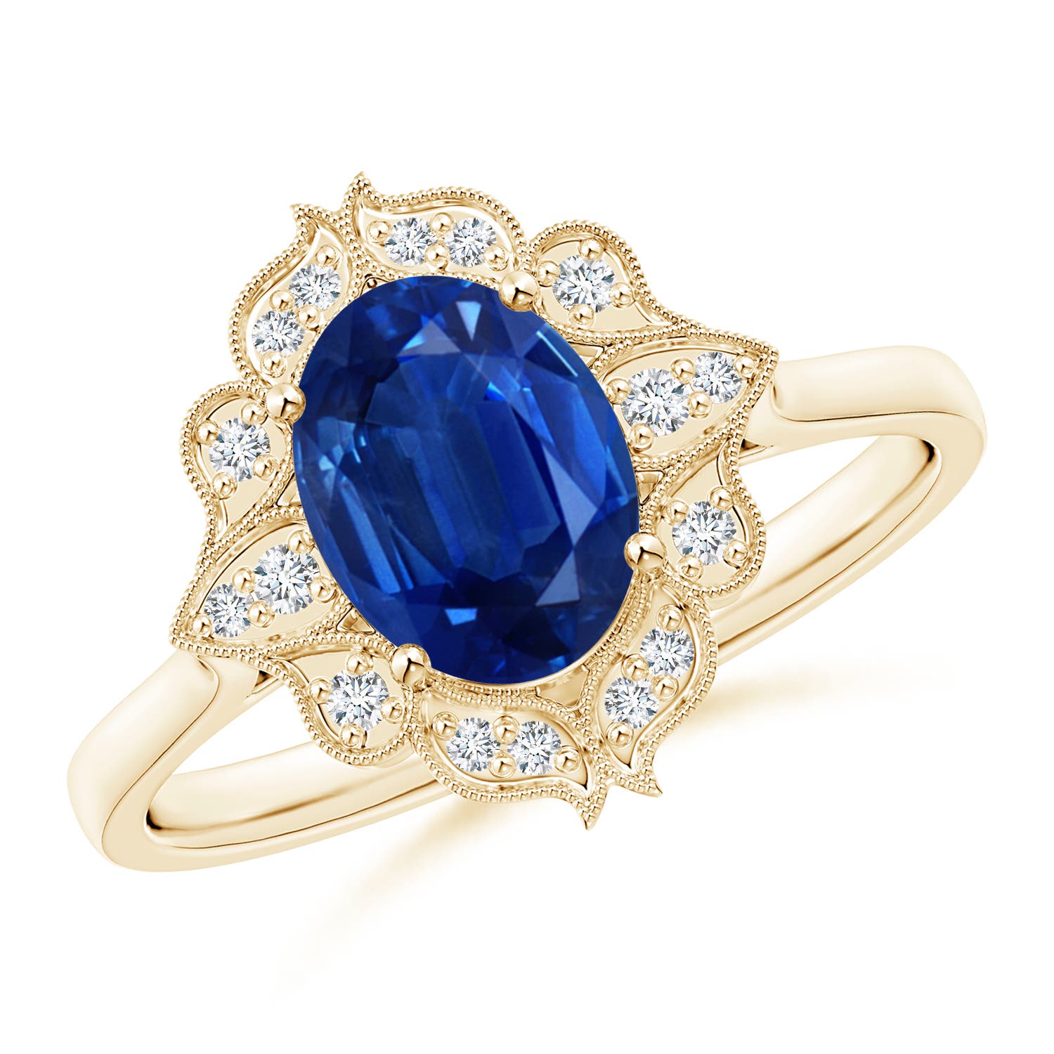 AAA - Blue Sapphire / 1.65 CT / 14 KT Yellow Gold