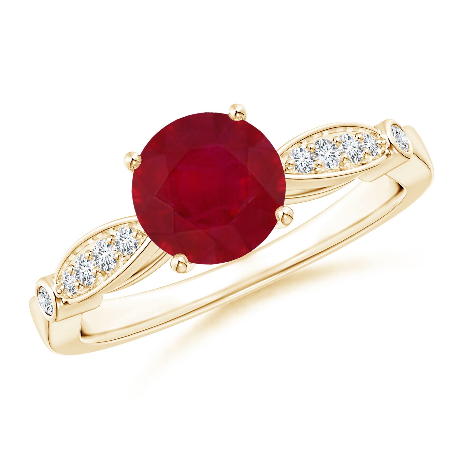 AA - Ruby / 1.55 CT / 14 KT Yellow Gold