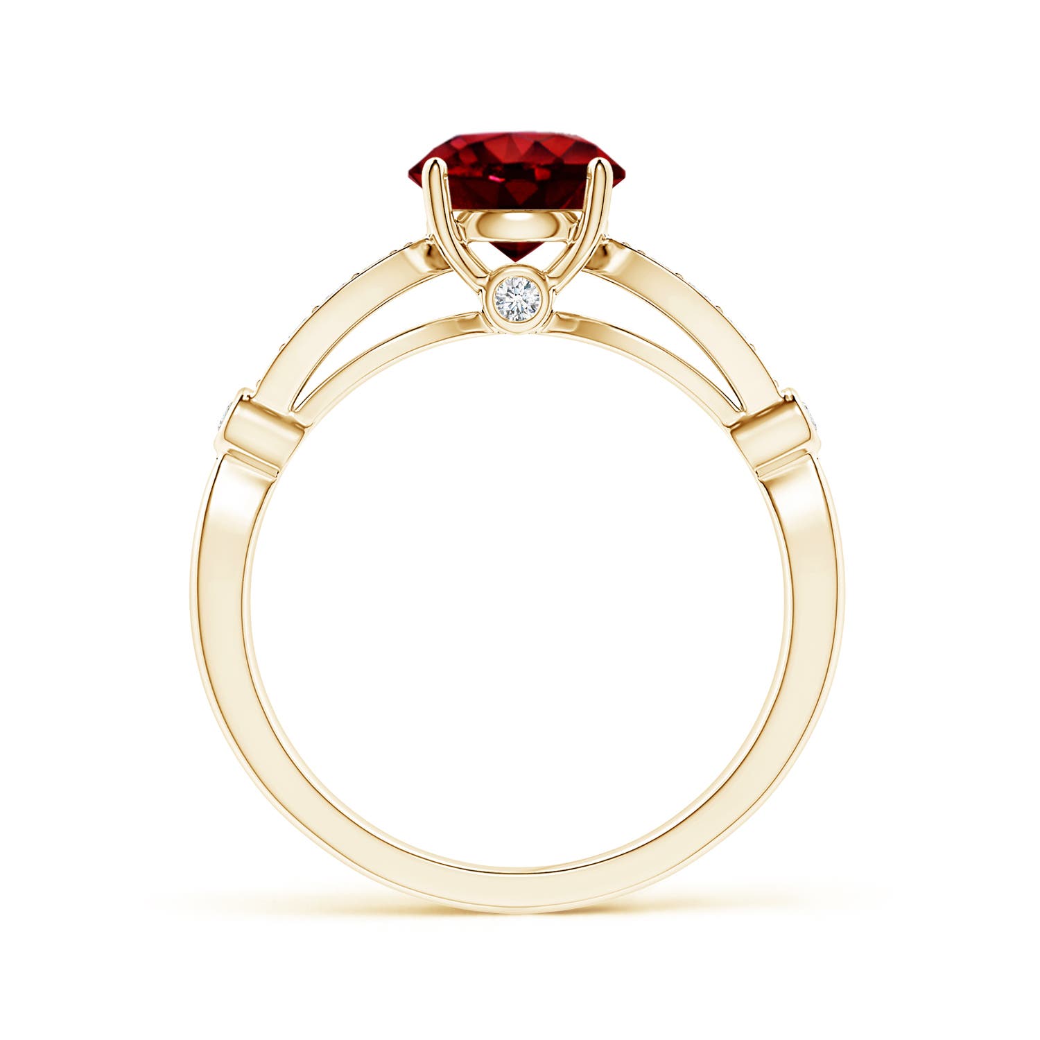 AAAA - Ruby / 1.55 CT / 14 KT Yellow Gold