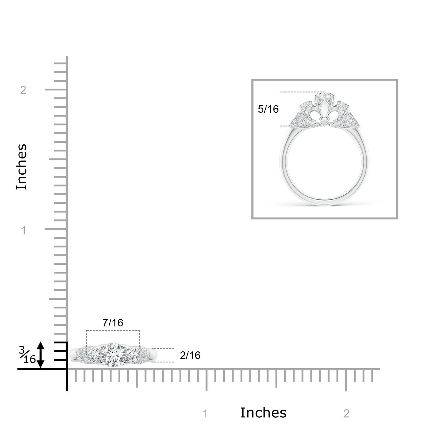 F-G, VS / 0.91 CT / 14 KT White Gold