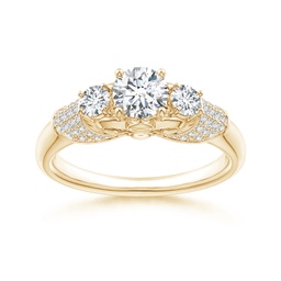 Vintage Inspired Yellow Gold Diamond Rings