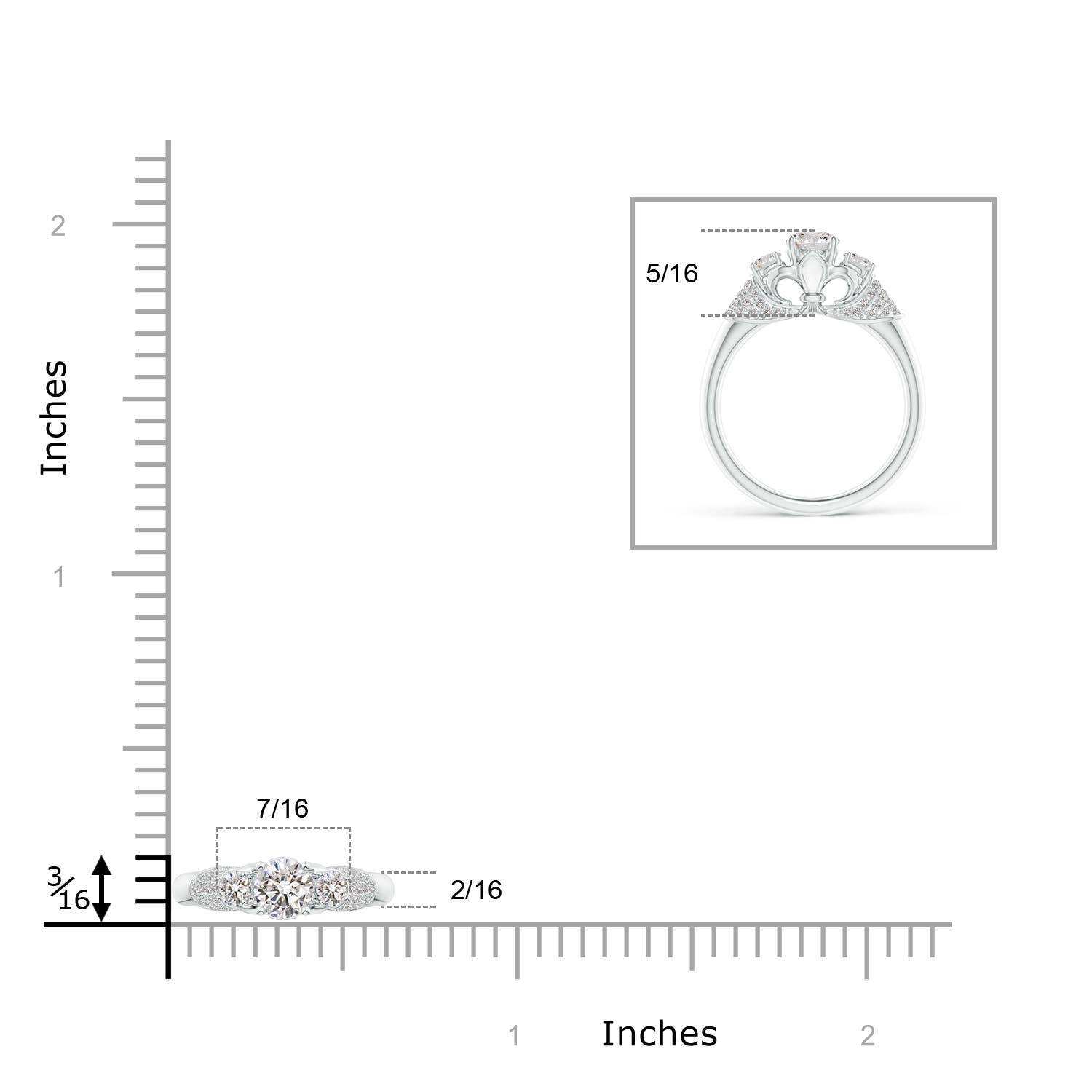 I-J, I1-I2 / 0.89 CT / 14 KT White Gold