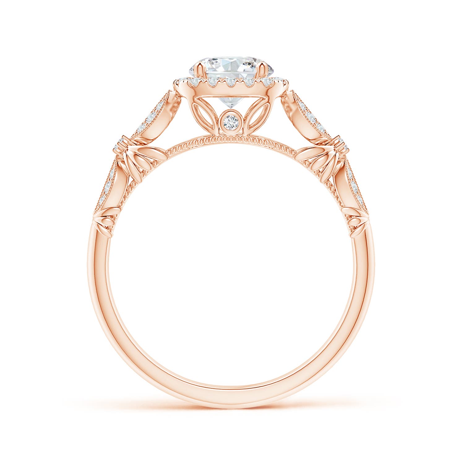 G, VS2 / 0.97 CT / 14 KT Rose Gold