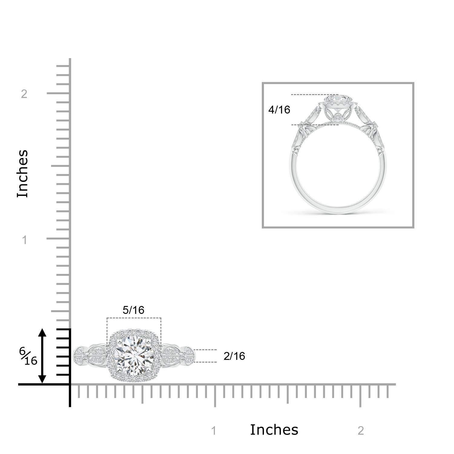 H, SI2 / 0.97 CT / 14 KT White Gold