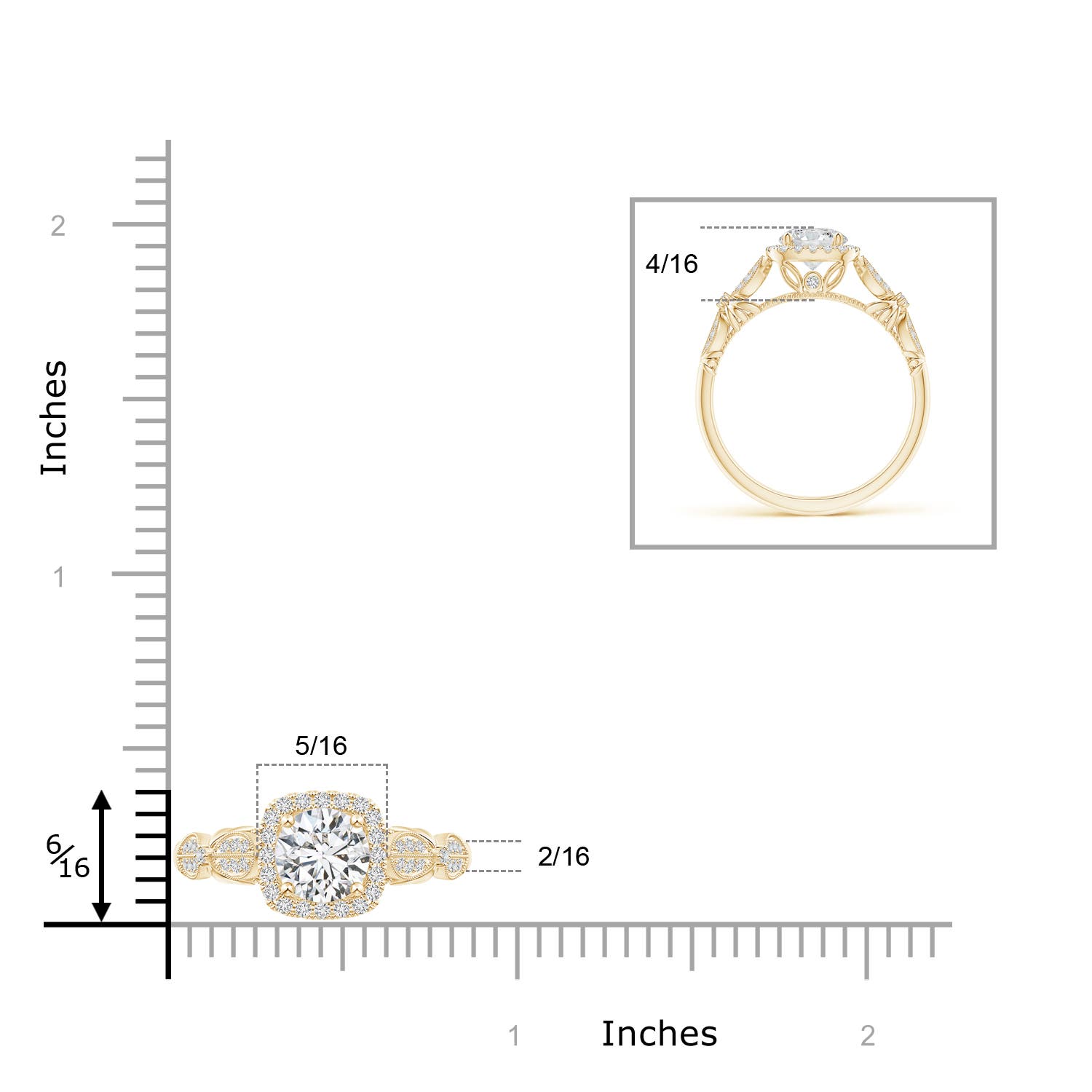 H, SI2 / 0.97 CT / 14 KT Yellow Gold