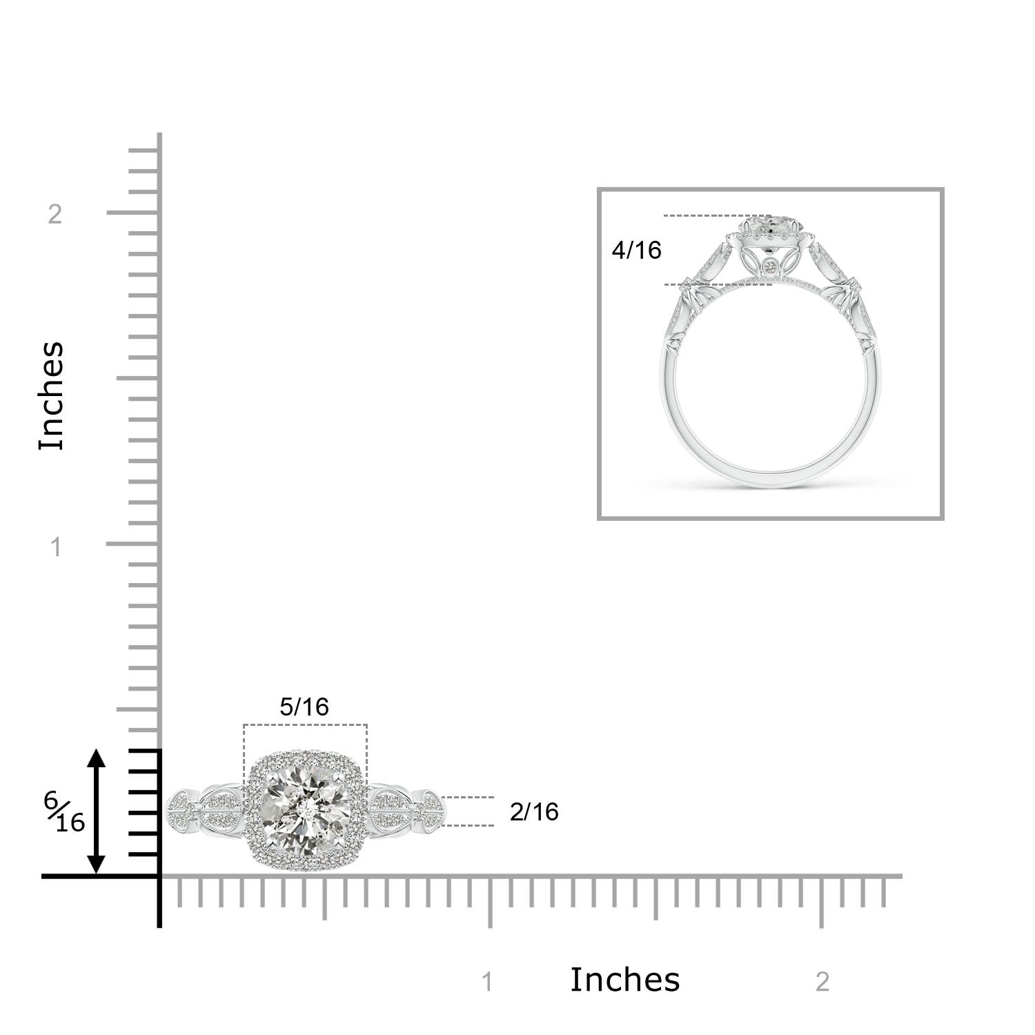 K, I3 / 0.97 CT / 14 KT White Gold