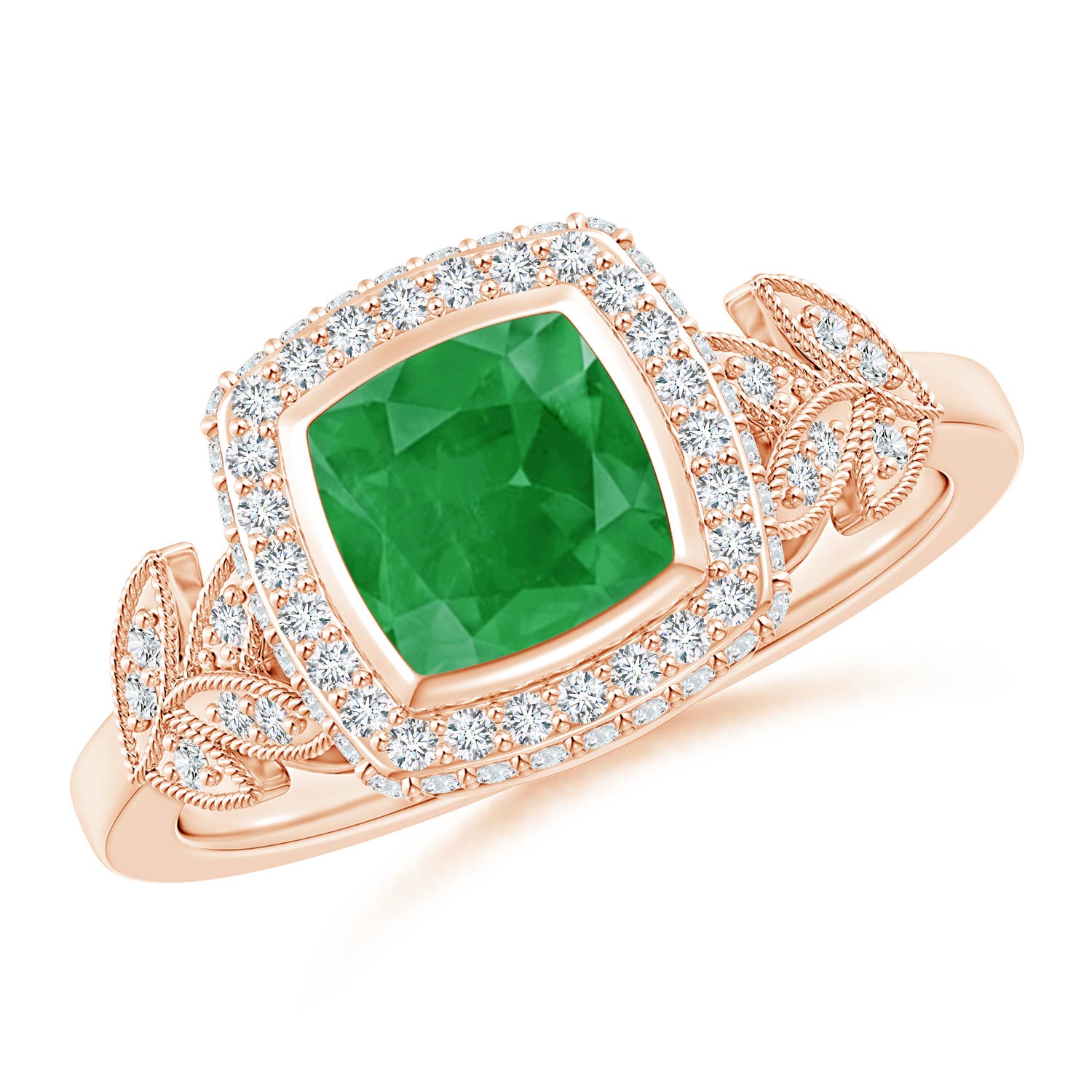 A - Emerald / 1.2 CT / 14 KT Rose Gold