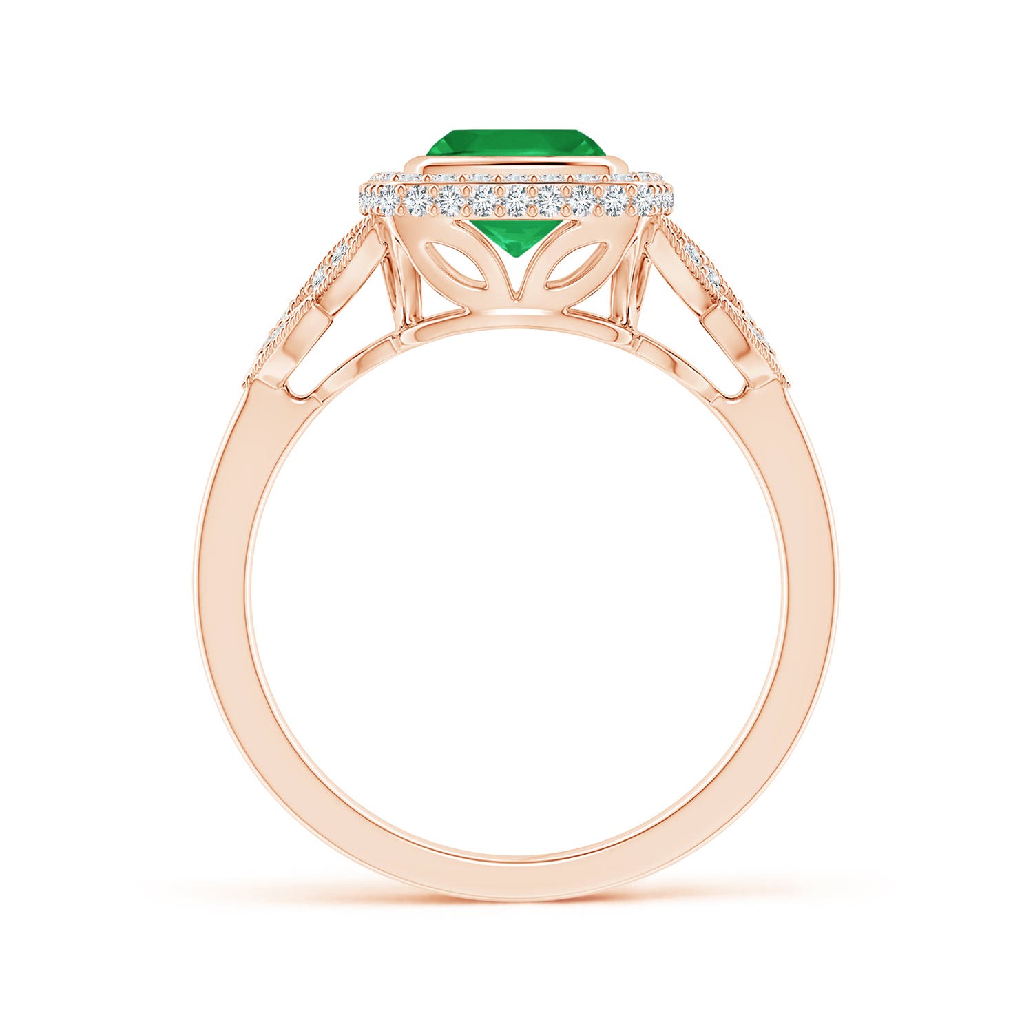 A - Emerald / 1.2 CT / 14 KT Rose Gold