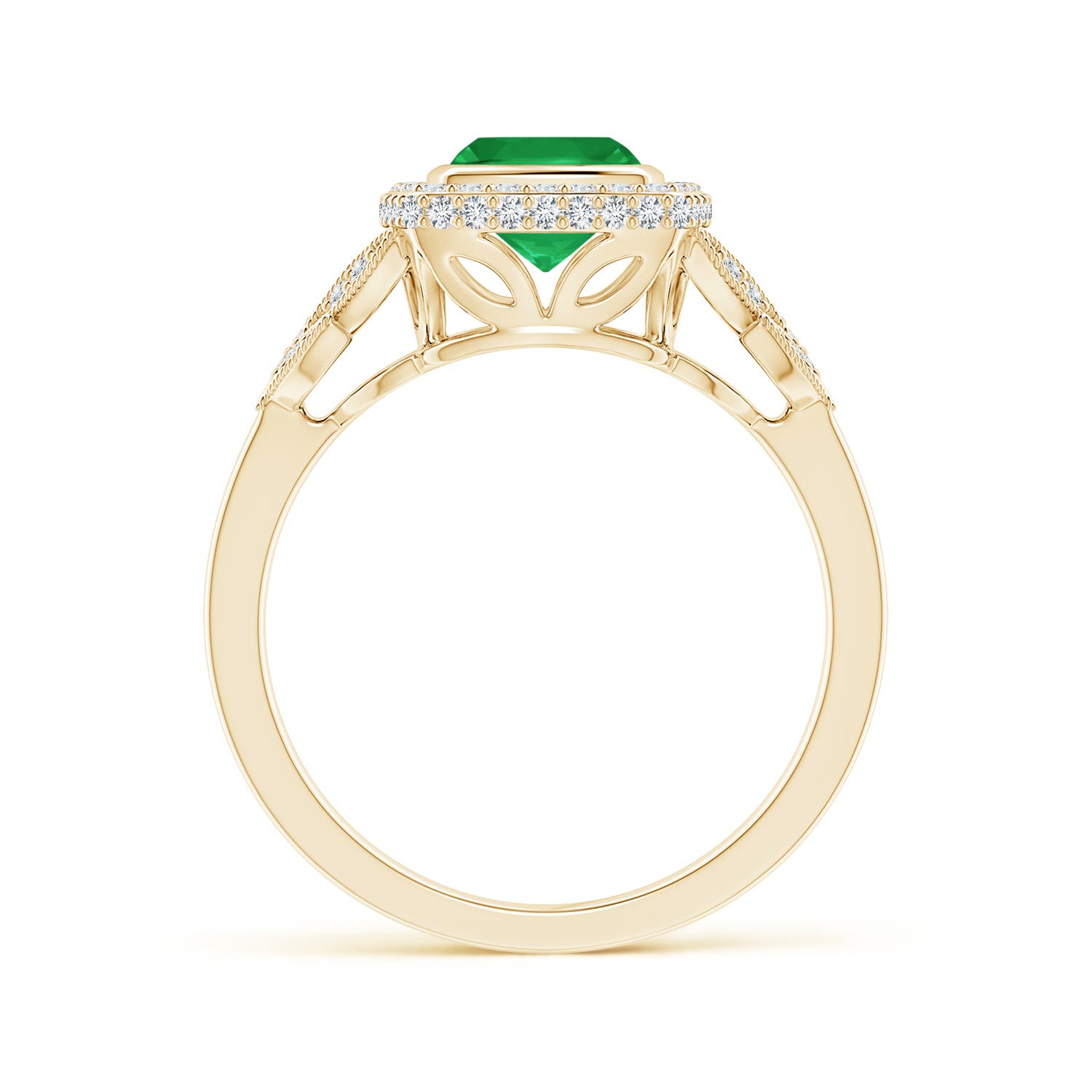 A - Emerald / 1.2 CT / 14 KT Yellow Gold