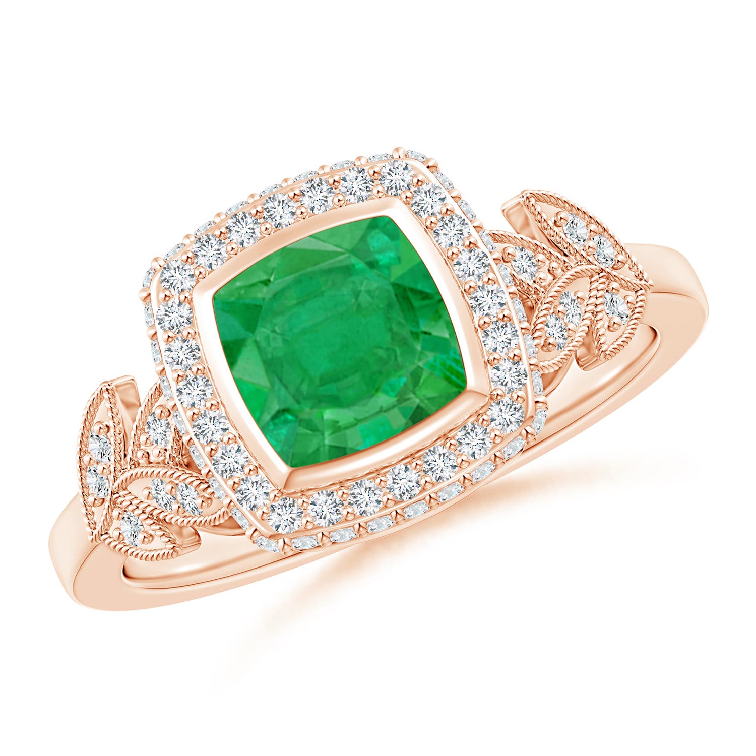 AA - Emerald / 1.2 CT / 14 KT Rose Gold