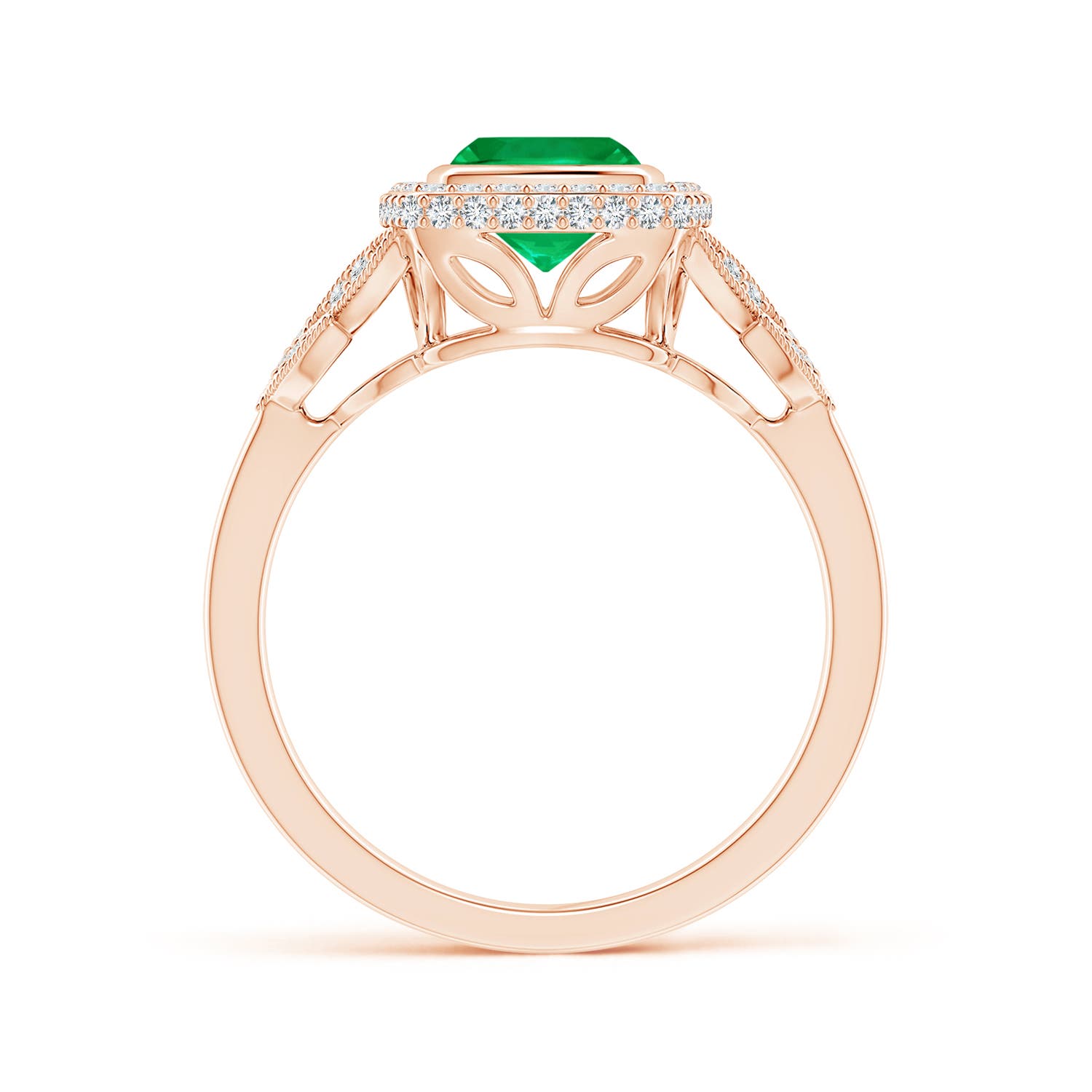 AAA - Emerald / 1.2 CT / 14 KT Rose Gold