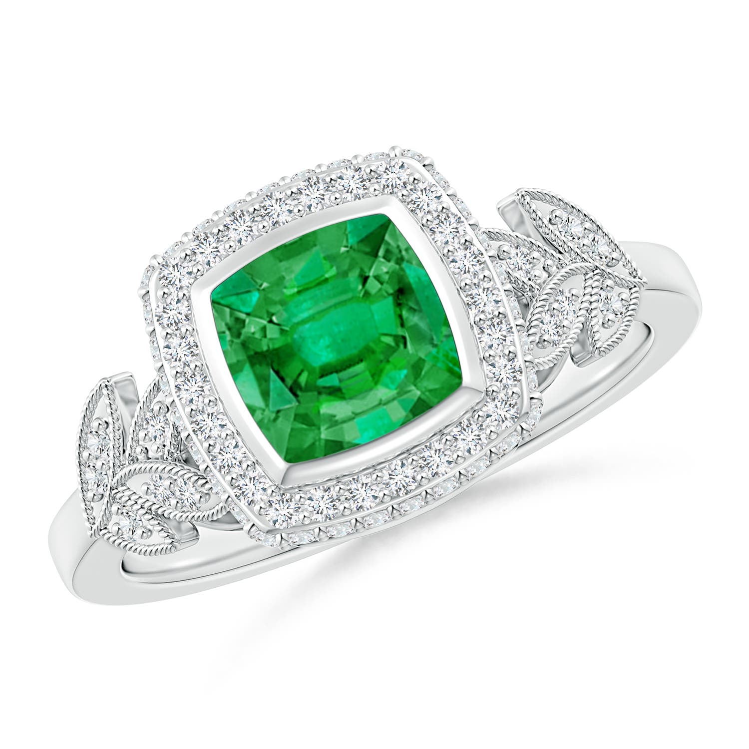 AAA - Emerald / 1.2 CT / 14 KT White Gold