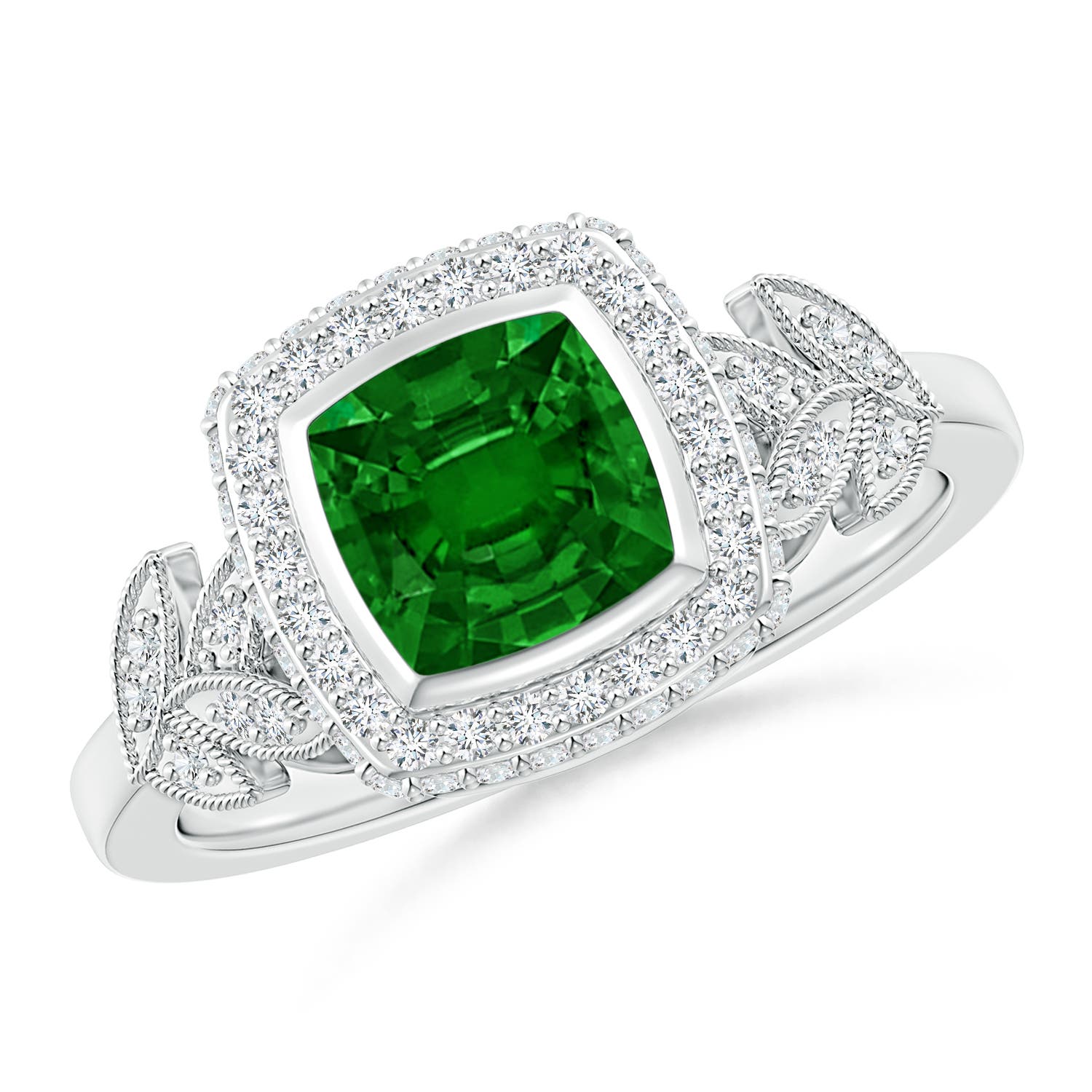 AAAA - Emerald / 1.2 CT / 14 KT White Gold