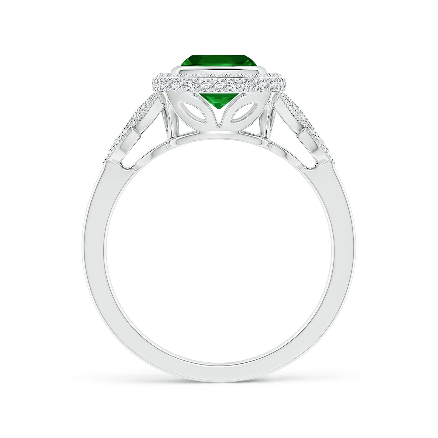 AAAA - Emerald / 1.2 CT / 14 KT White Gold