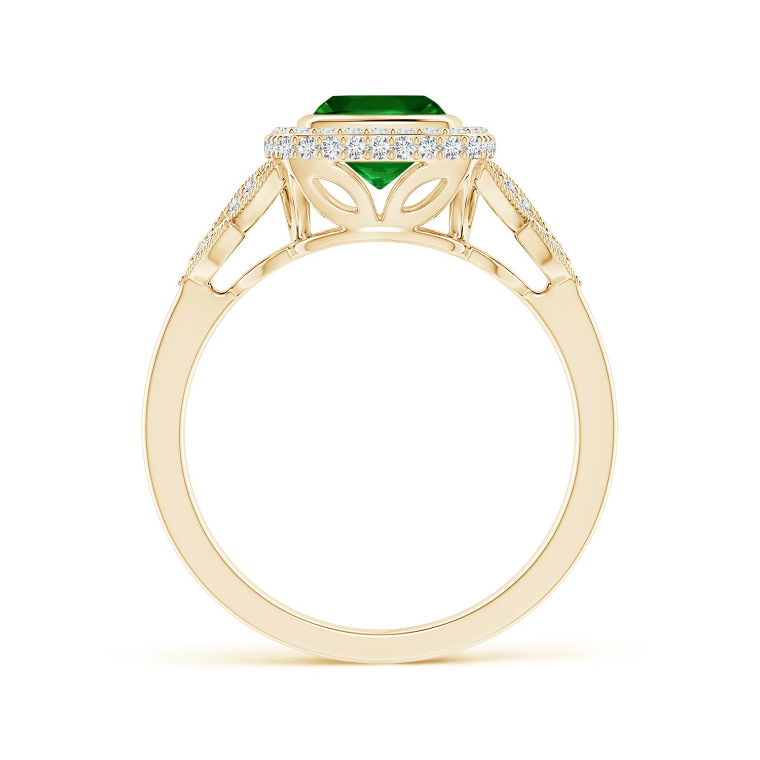 AAAA - Emerald / 1.2 CT / 14 KT Yellow Gold