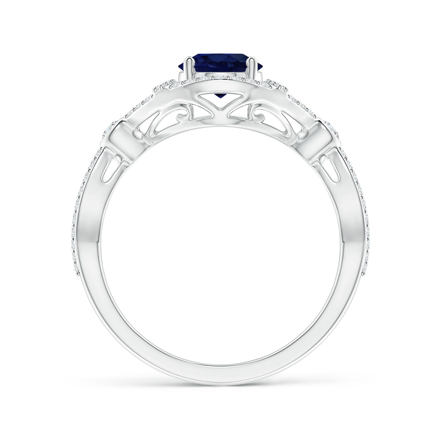 A - Blue Sapphire / 1.89 CT / 14 KT White Gold