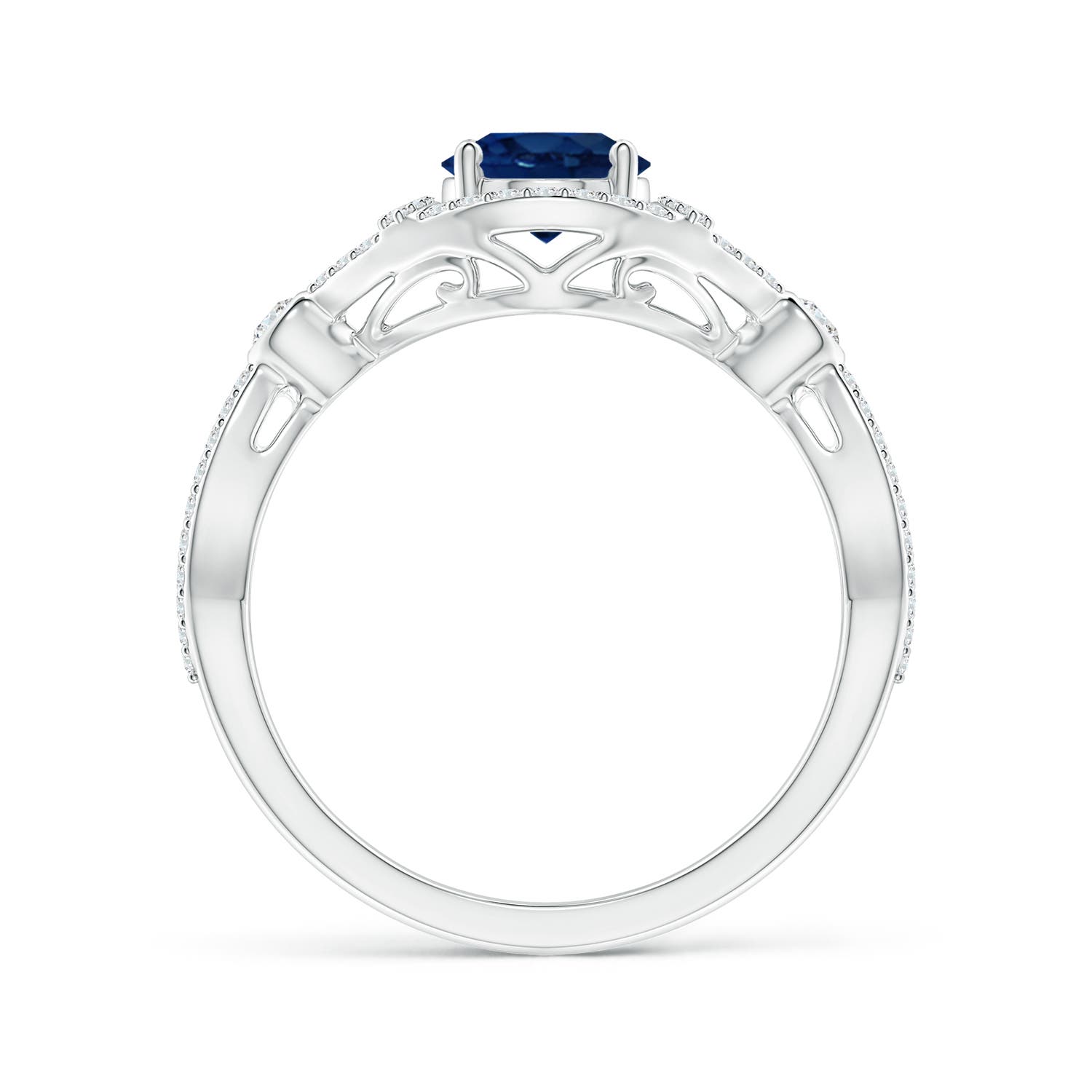 AA - Blue Sapphire / 1.89 CT / 14 KT White Gold