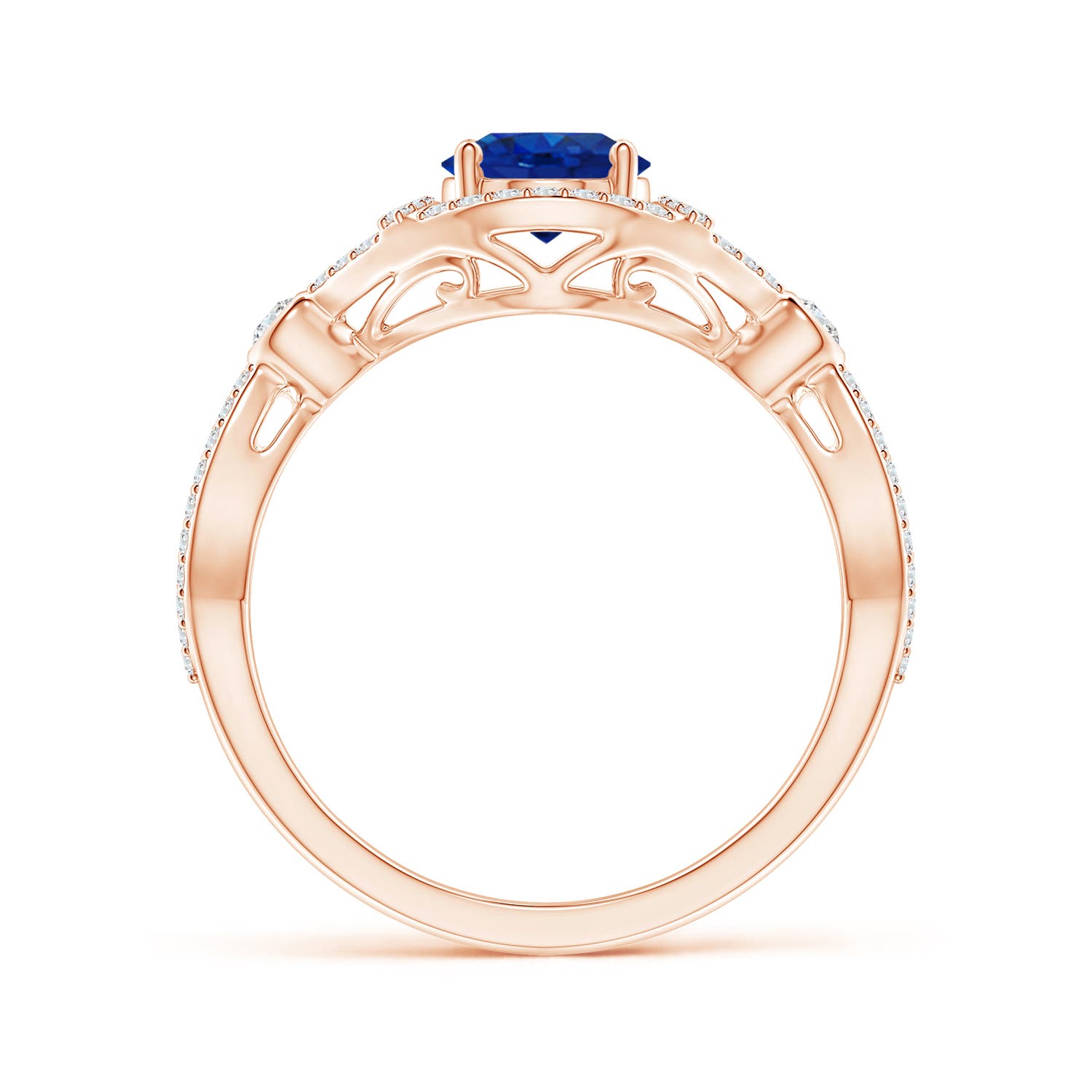 AAA - Blue Sapphire / 1.89 CT / 14 KT Rose Gold