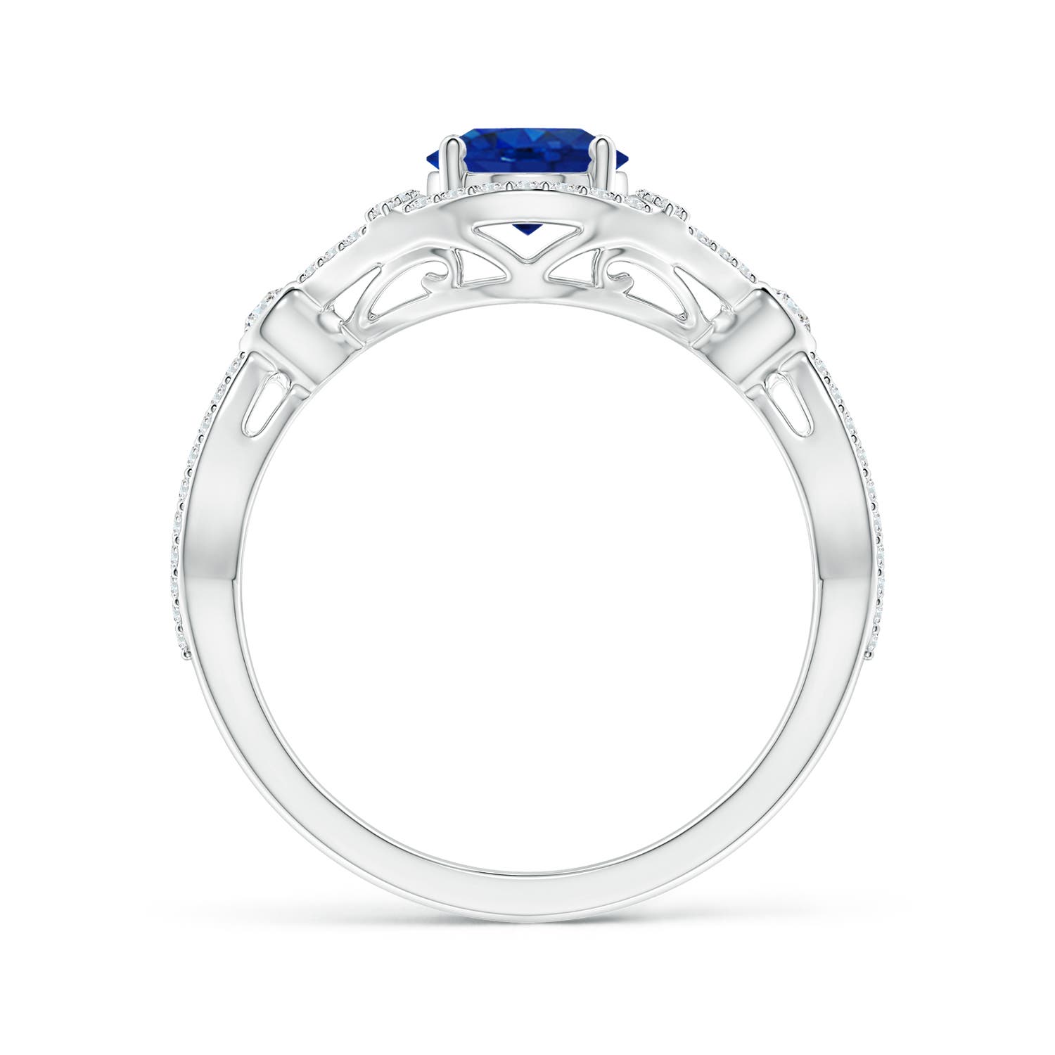 AAA - Blue Sapphire / 1.89 CT / 14 KT White Gold