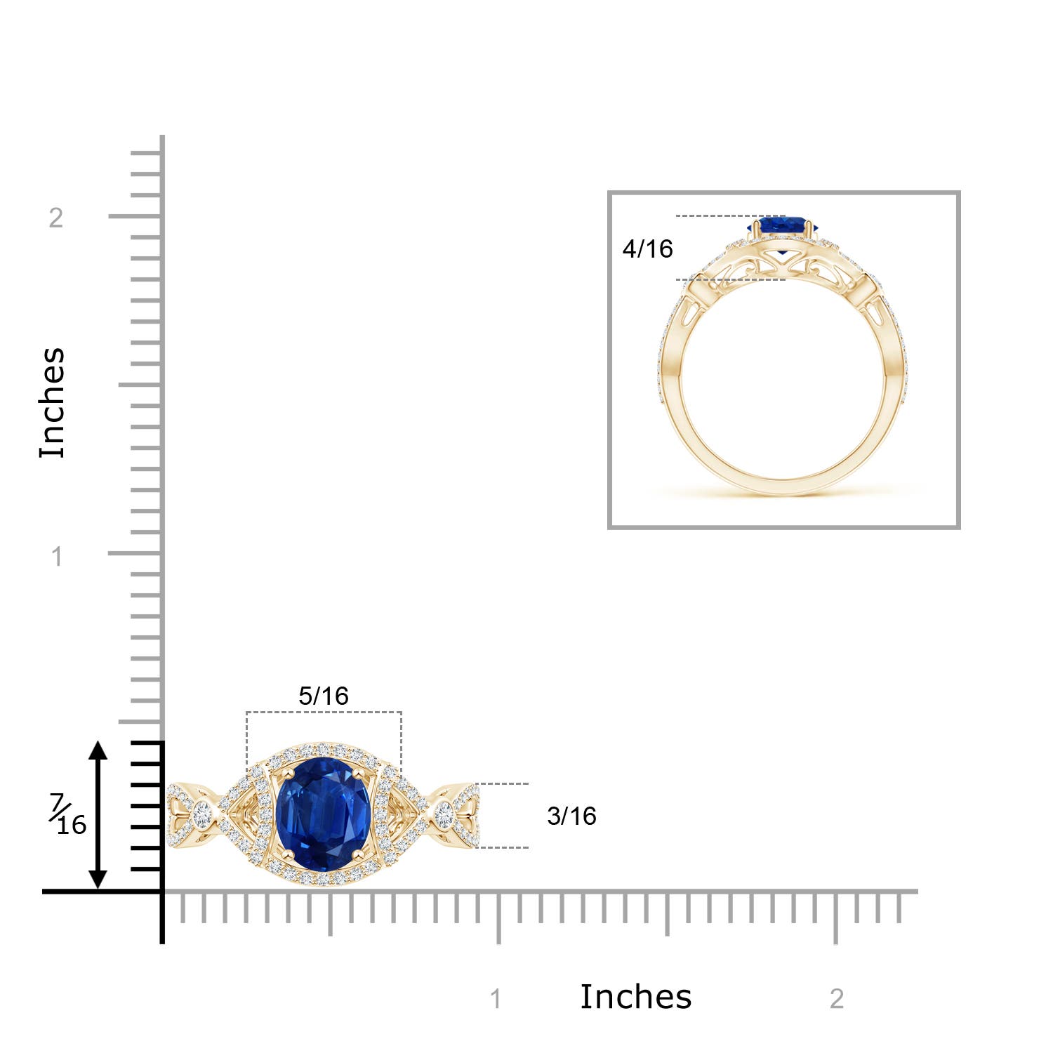 AAA - Blue Sapphire / 1.89 CT / 14 KT Yellow Gold