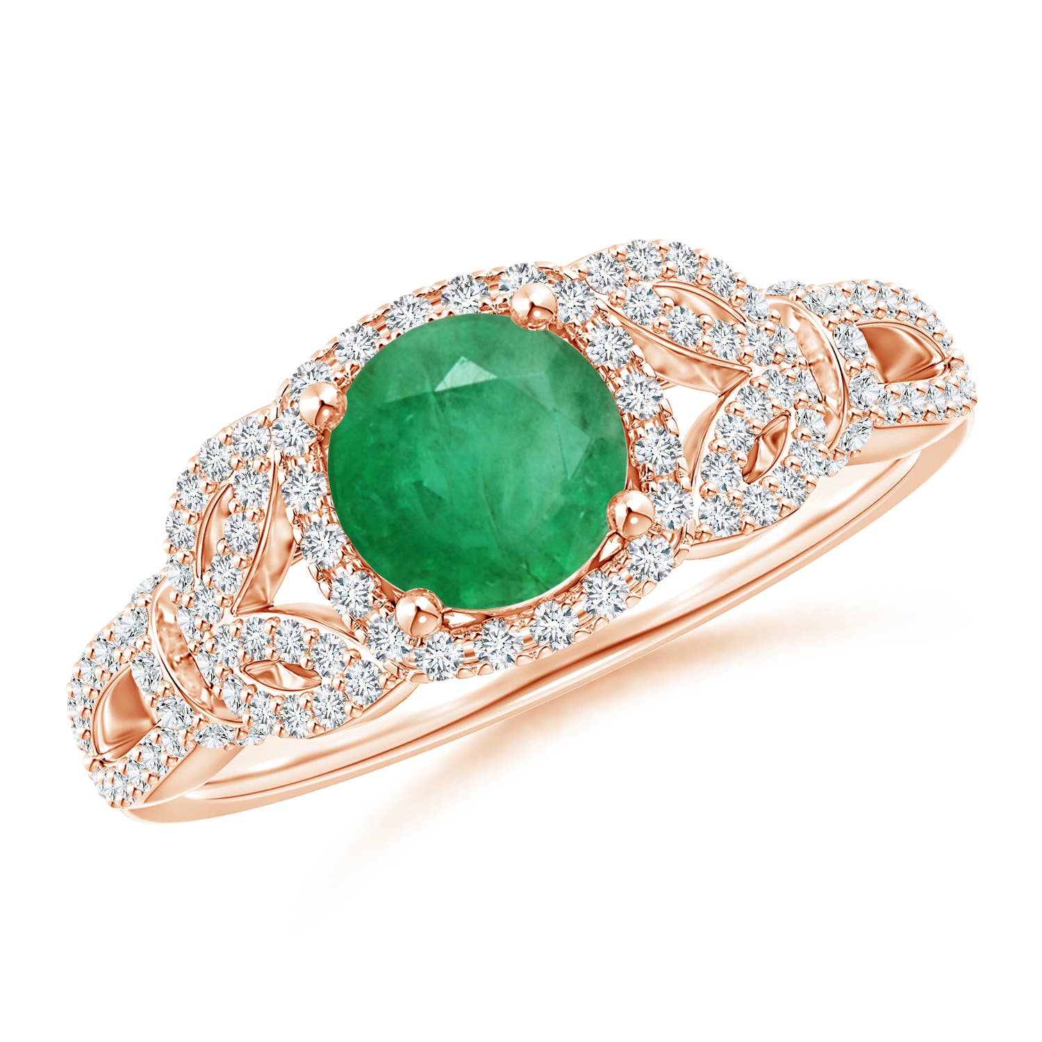 A - Emerald / 1.19 CT / 14 KT Rose Gold