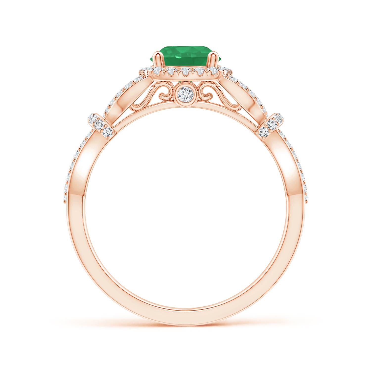 A - Emerald / 1.19 CT / 14 KT Rose Gold