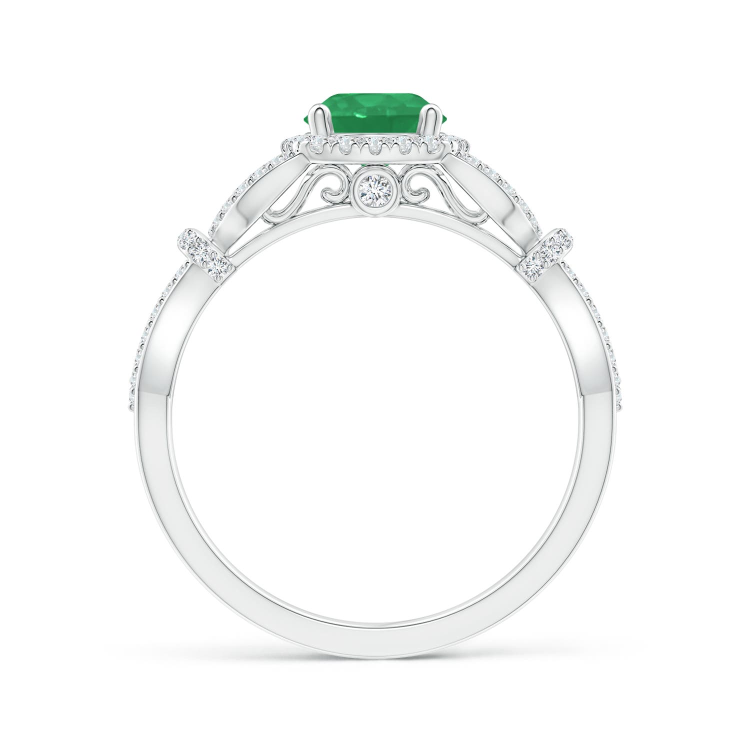 A - Emerald / 1.19 CT / 14 KT White Gold