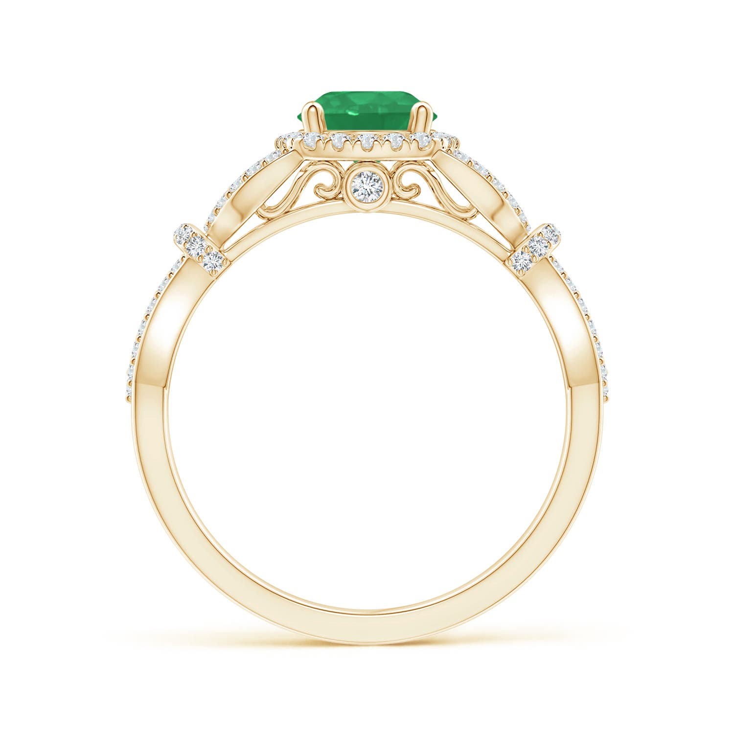 A - Emerald / 1.19 CT / 14 KT Yellow Gold